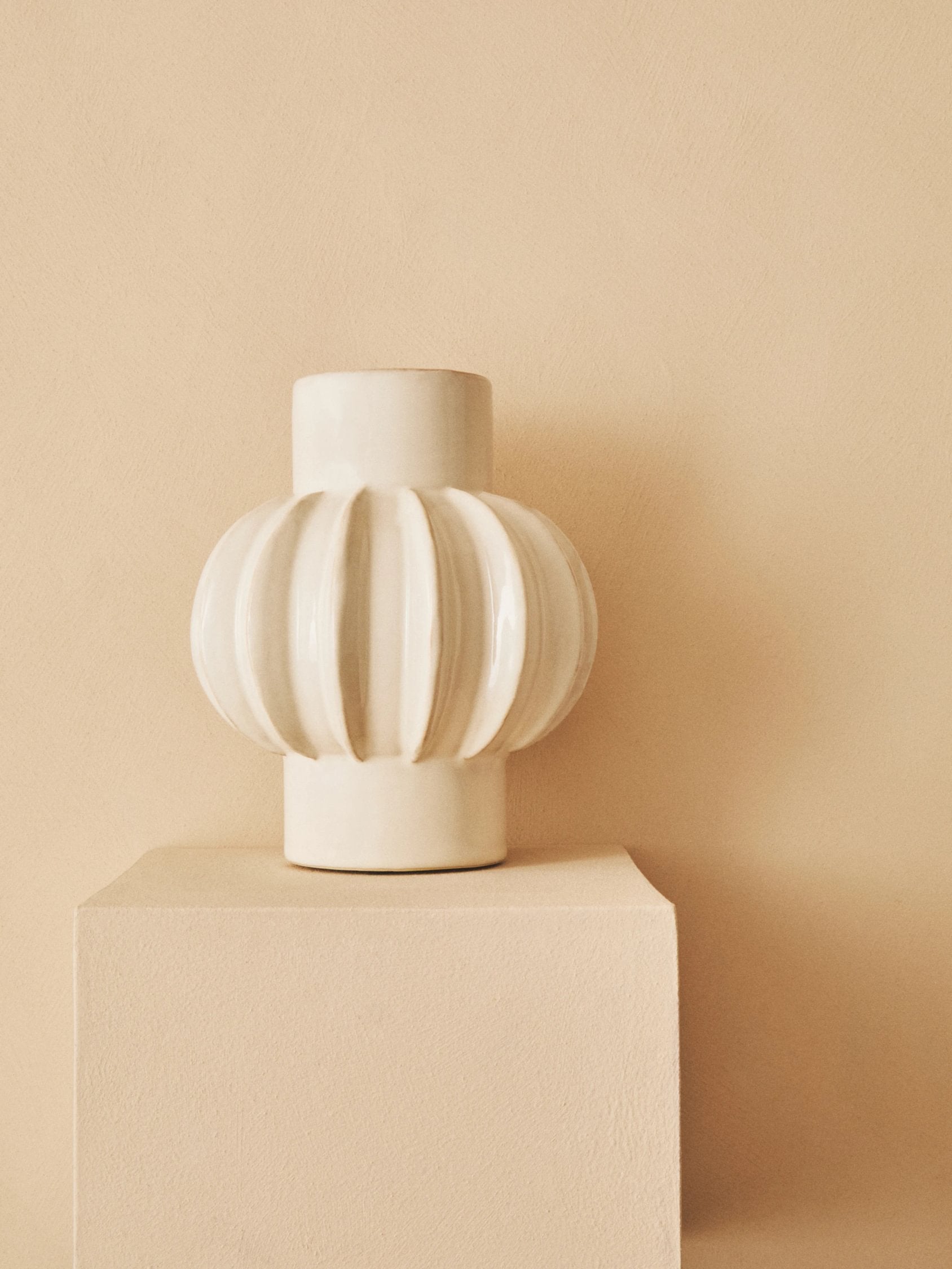 Pebble Cream Stoneware Bubble Vase
