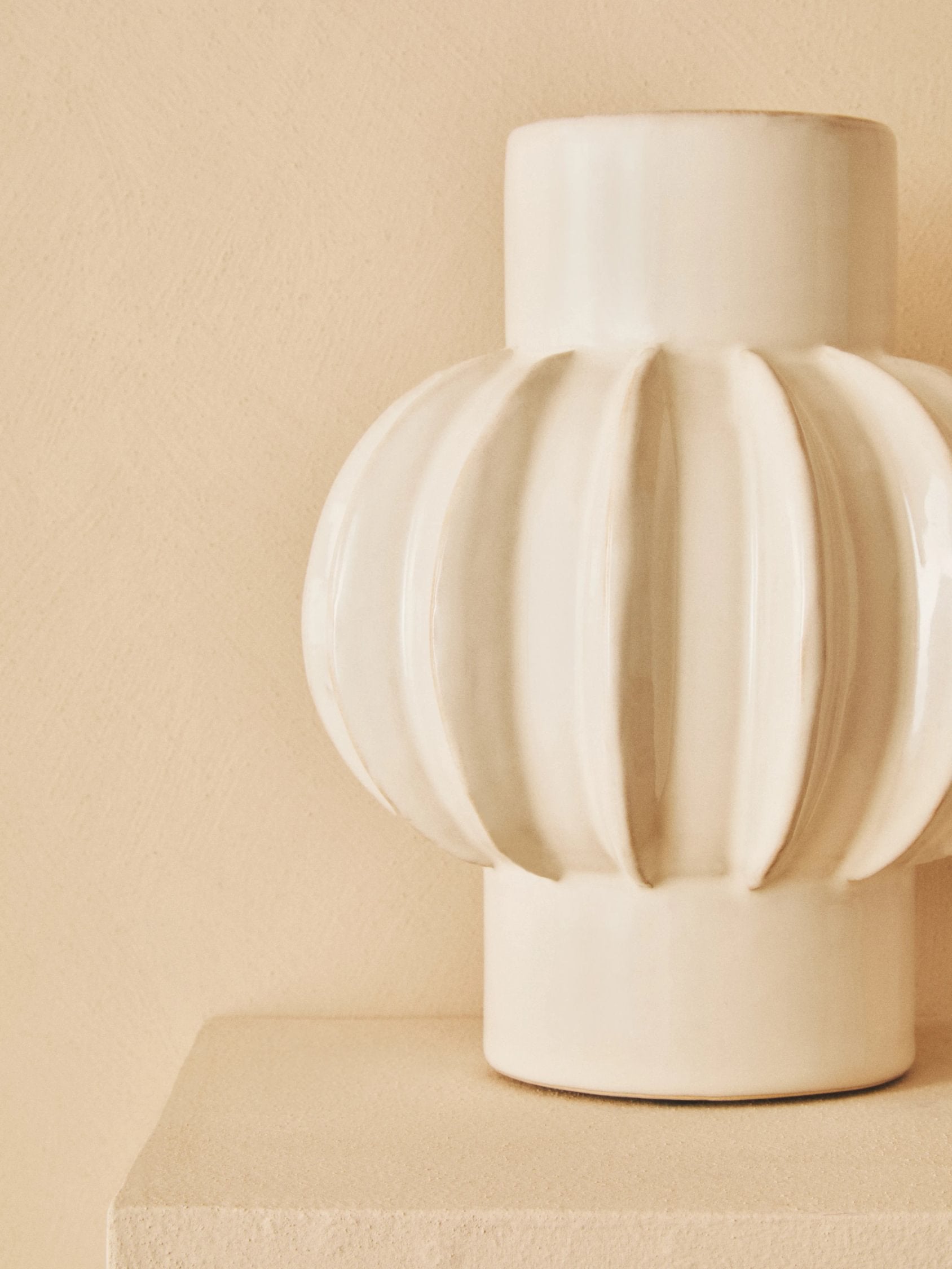 Pebble Cream Stoneware Bubble Vase