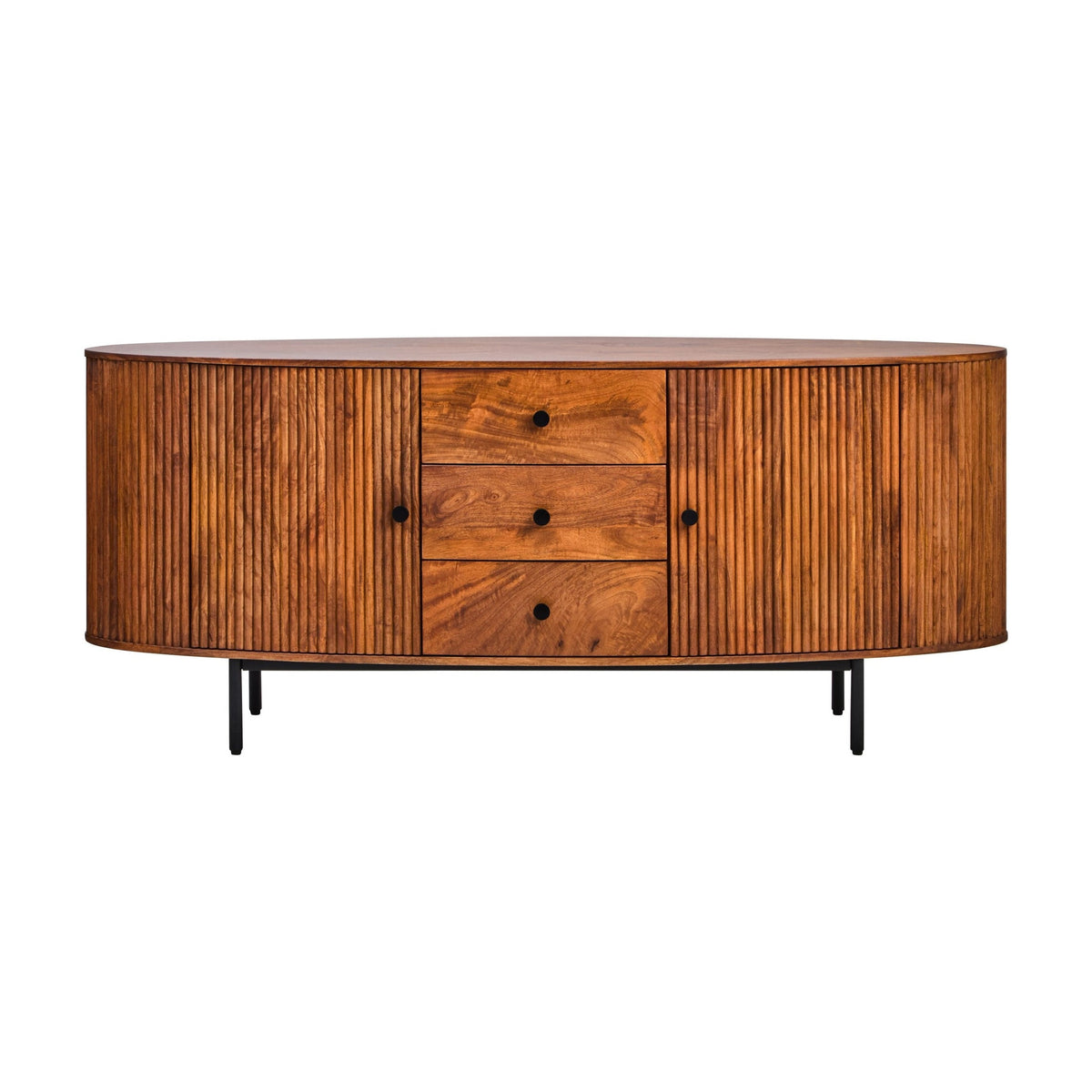 Tivoli Brown Mango Wood Oval Sideboard