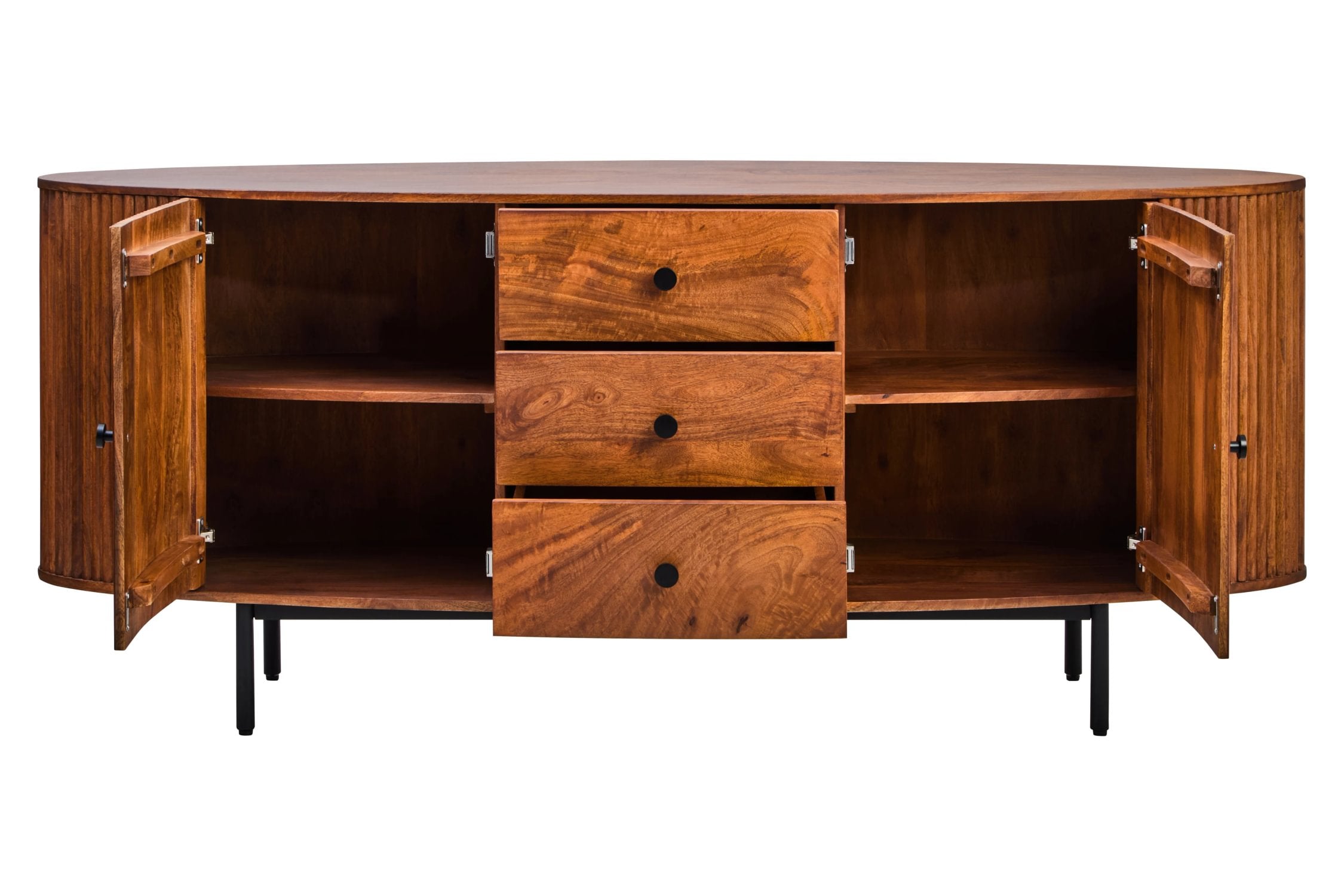 Tivoli Brown Mango Wood Oval Sideboard