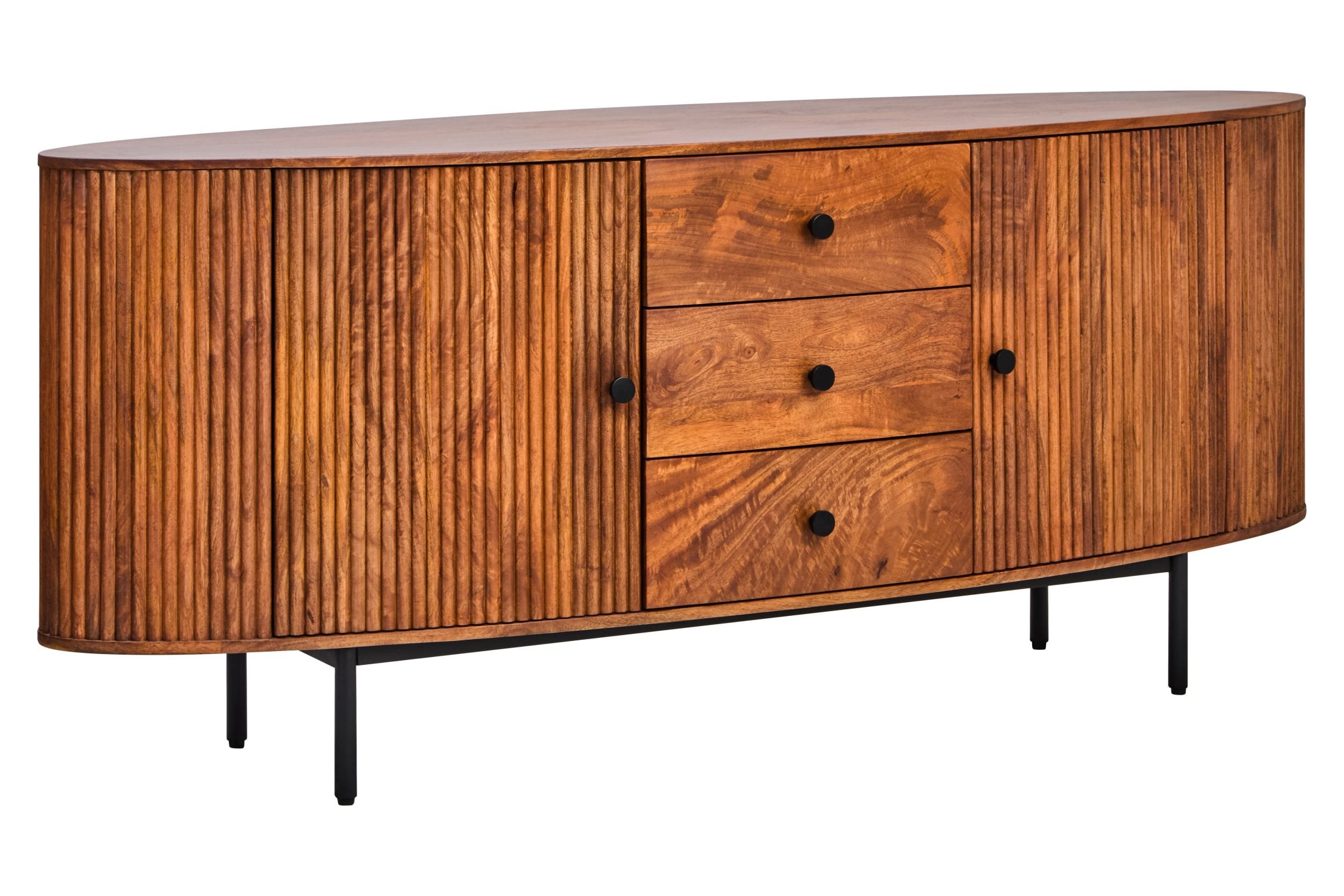 Tivoli Brown Mango Wood Oval Sideboard