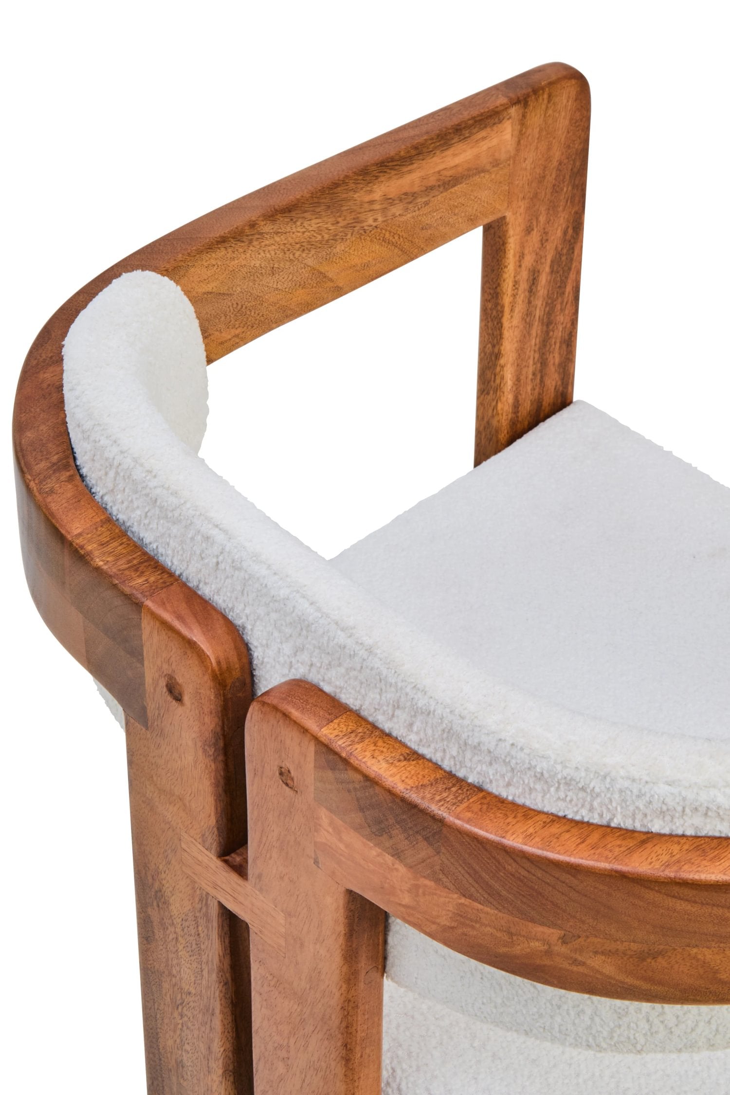 Tivoli Boucle Fabric & Mango Wood Dining Chair