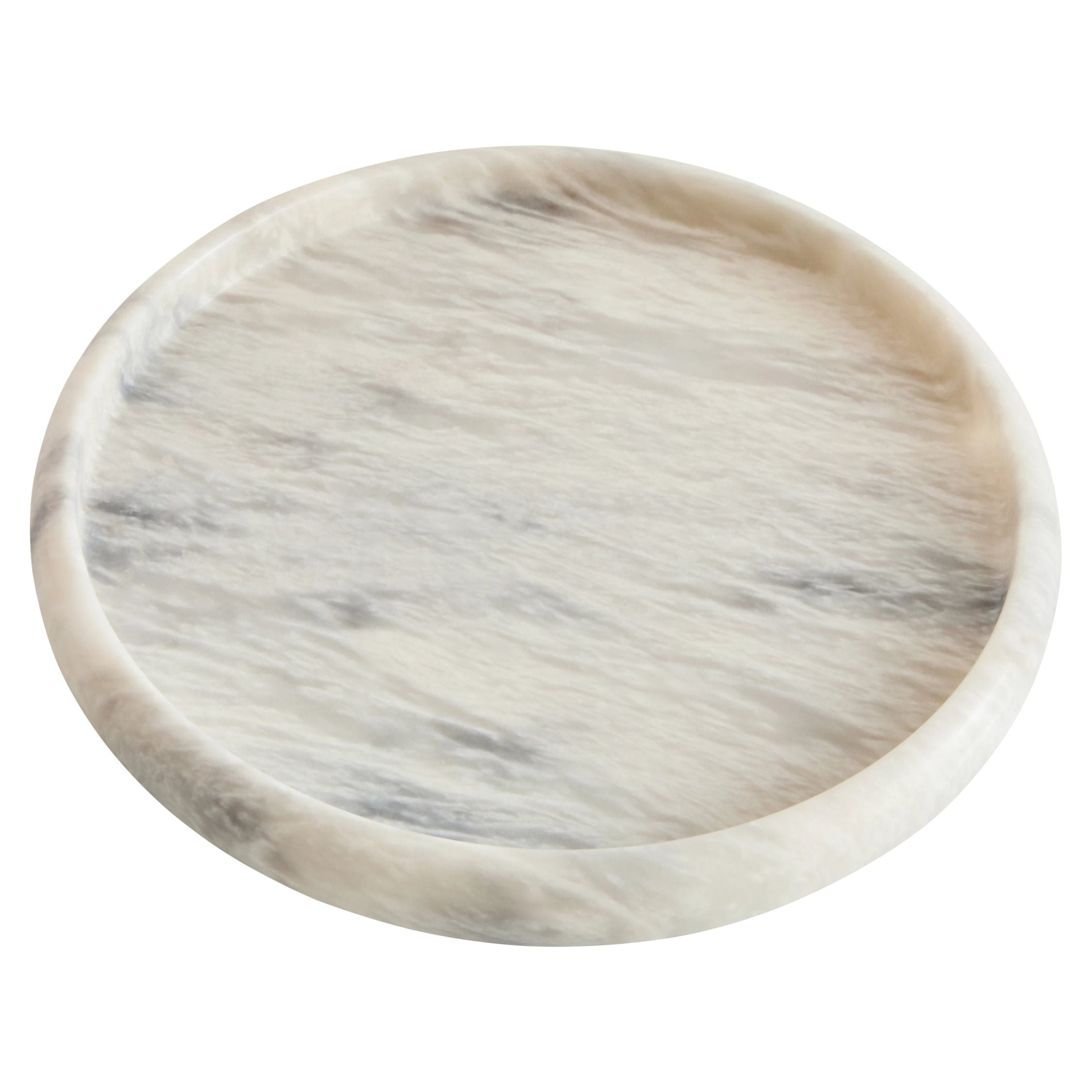 Palladio White Marble Round Tray
