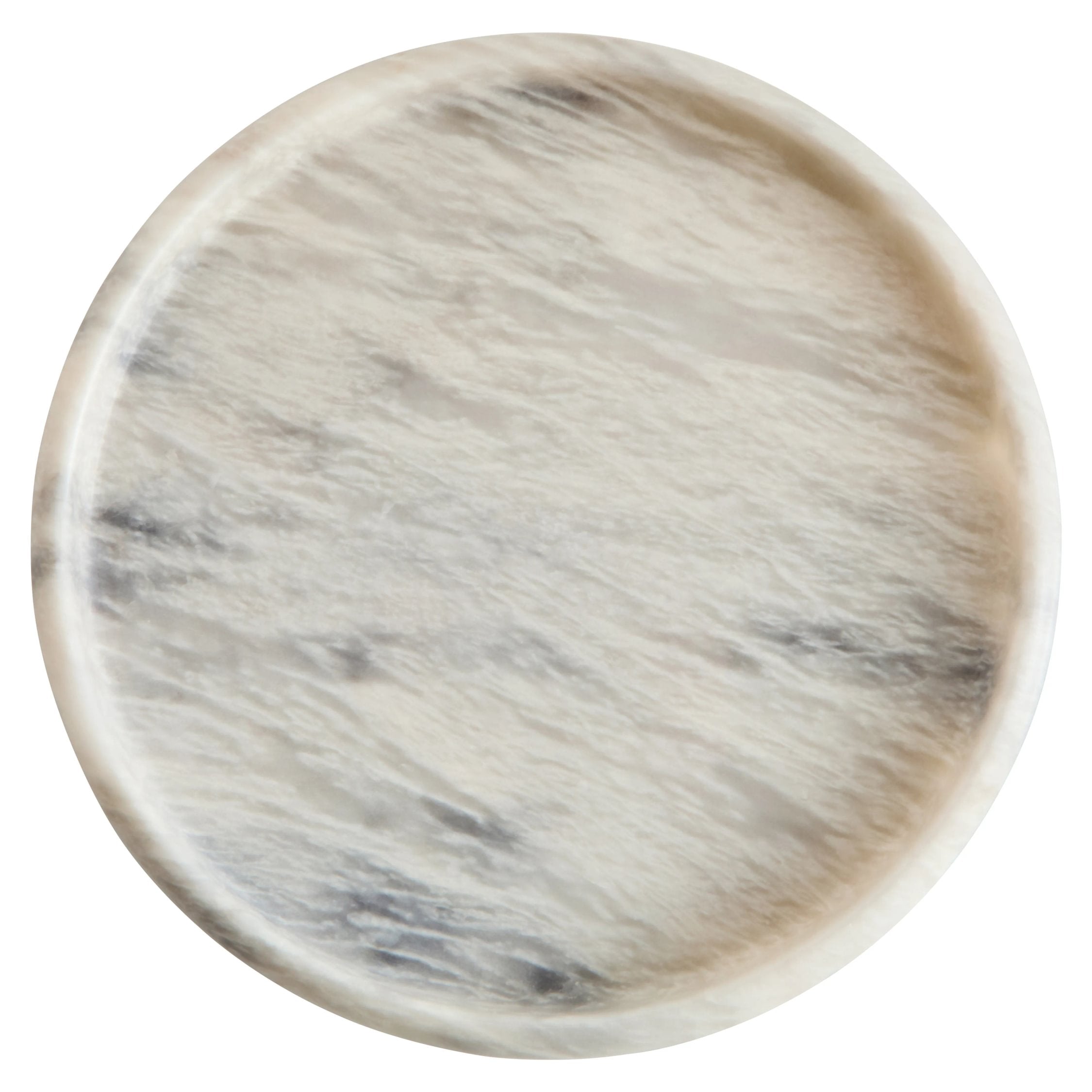 Palladio White Marble Round Tray