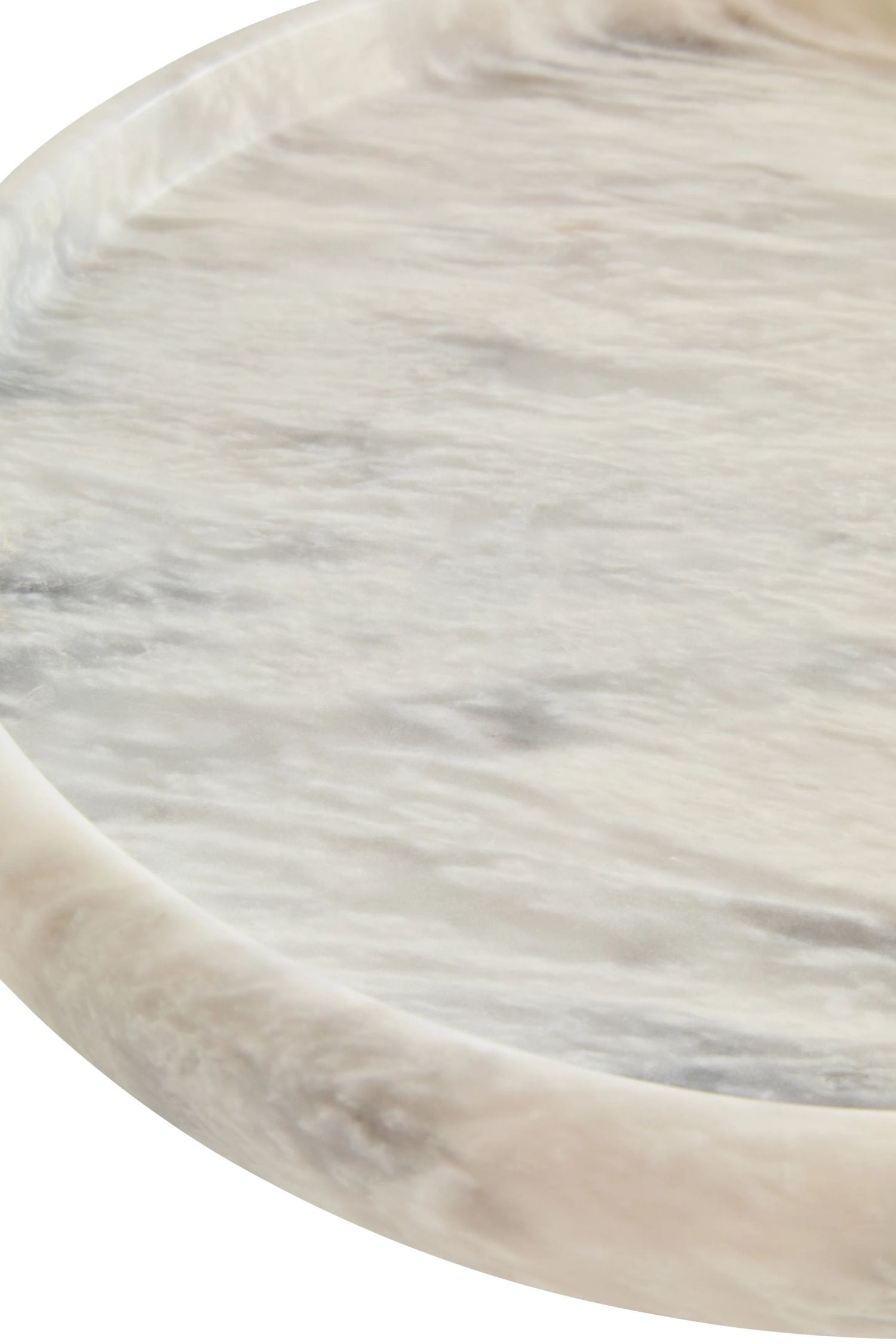 Palladio White Marble Round Tray