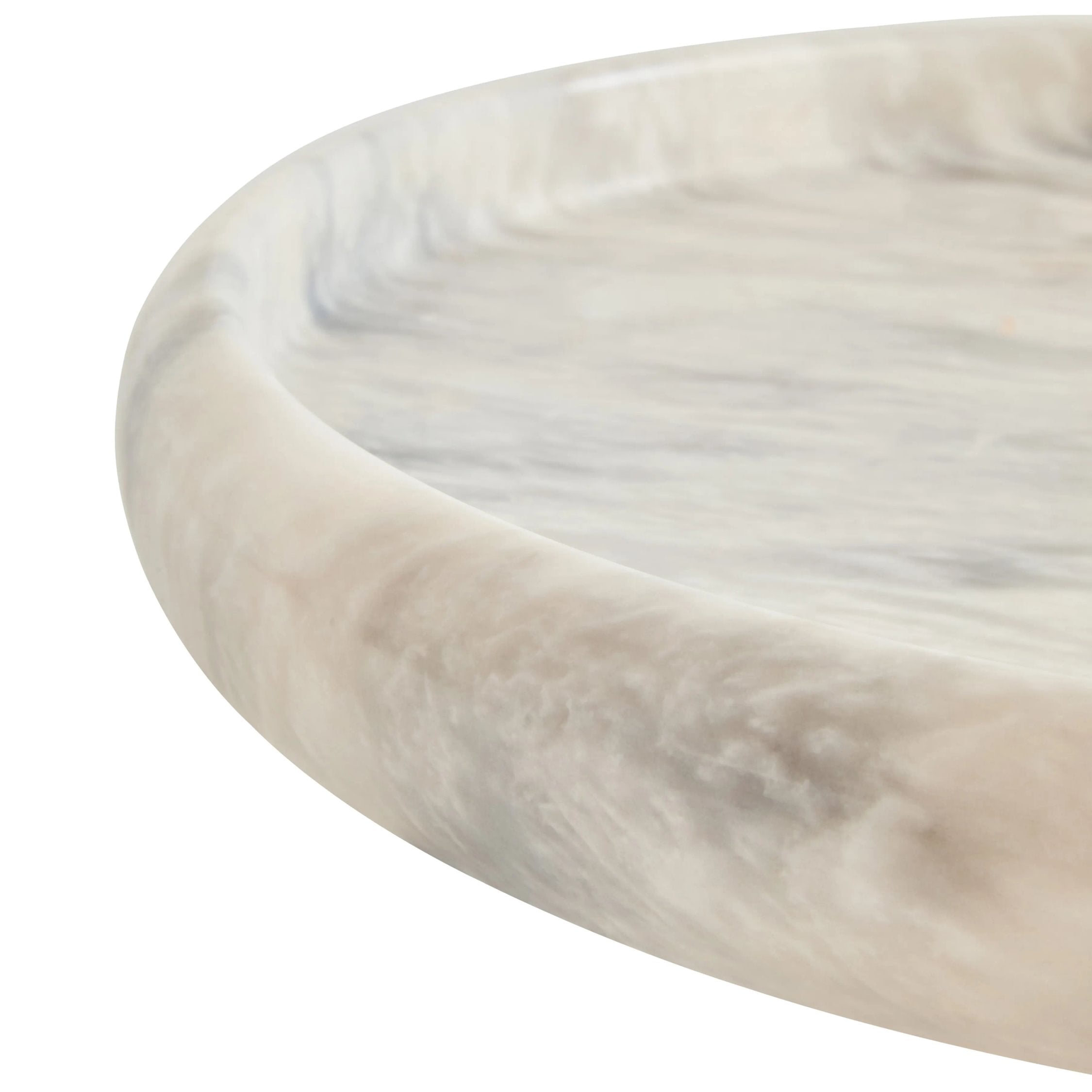 Palladio White Marble Round Tray