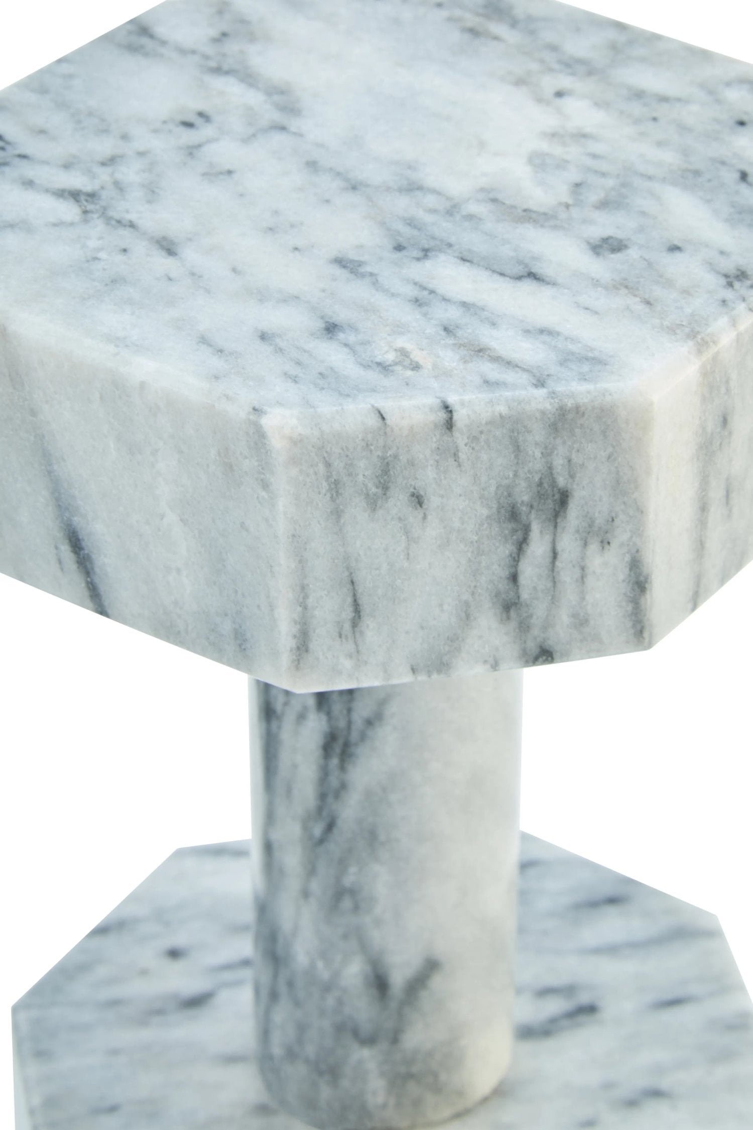 Set of 2 Palladio Decorative Grey Marble Dumbbells