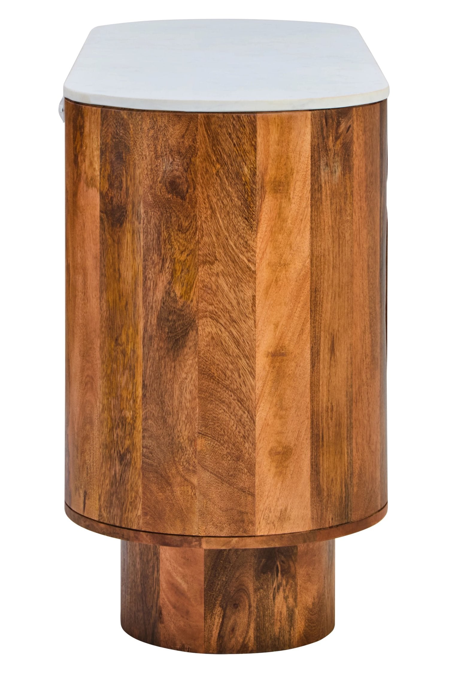 Arezzo Marble & Carved Mango Wood 2 Door Sideboard