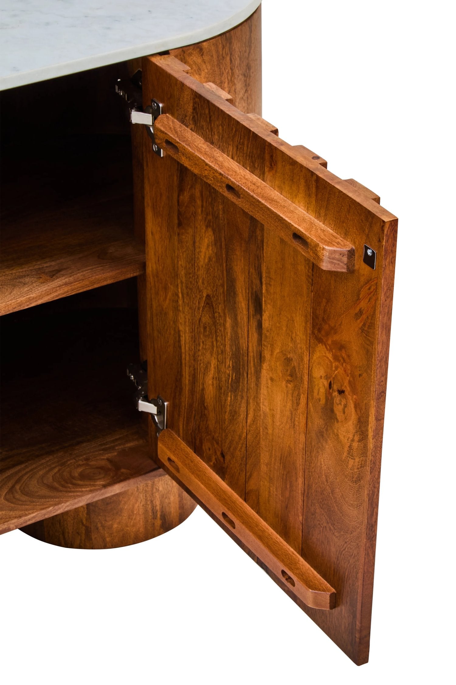 Arezzo Marble & Carved Mango Wood 2 Door Sideboard