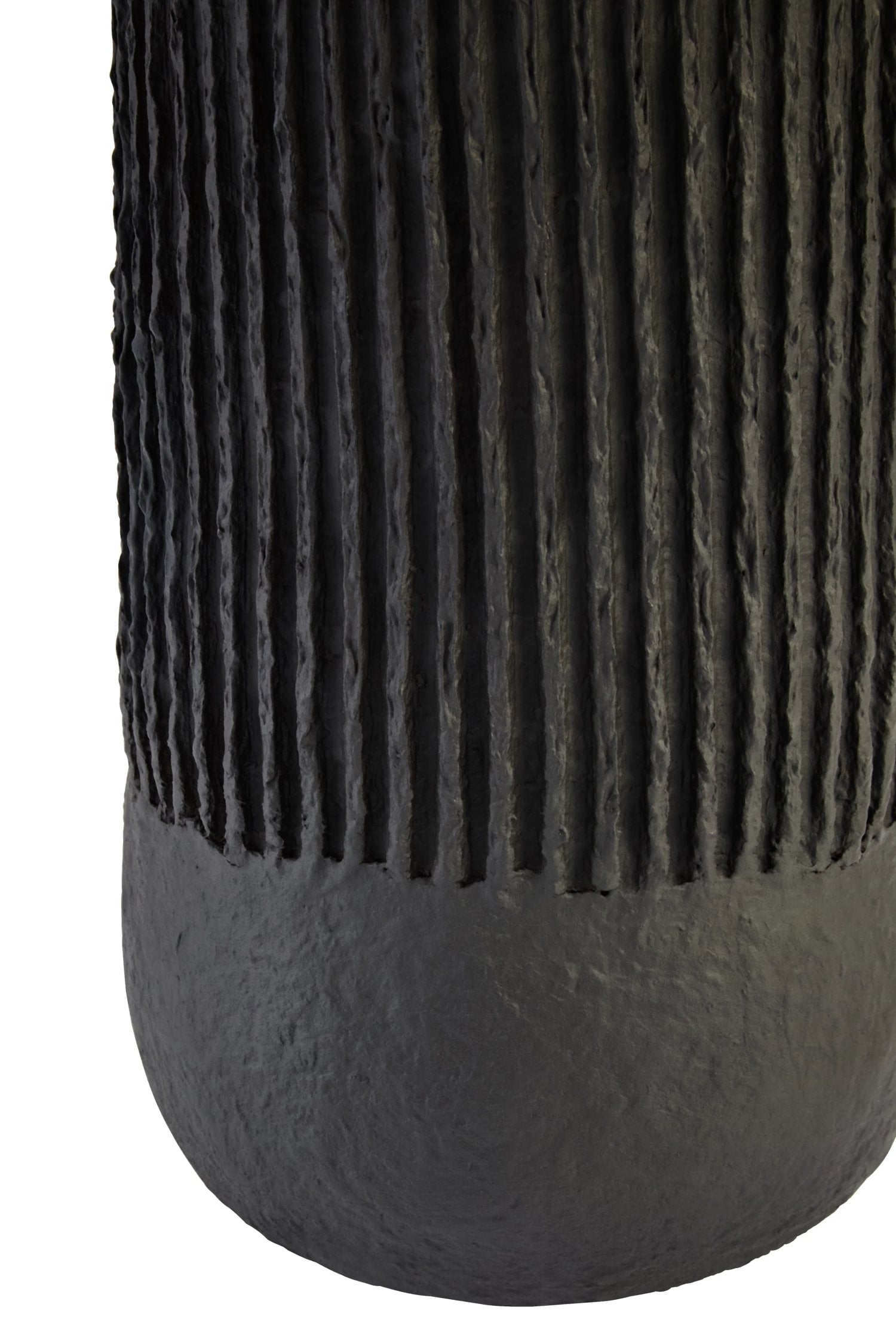Folio Black Etched Linear Design Papier Mache Table Lamp