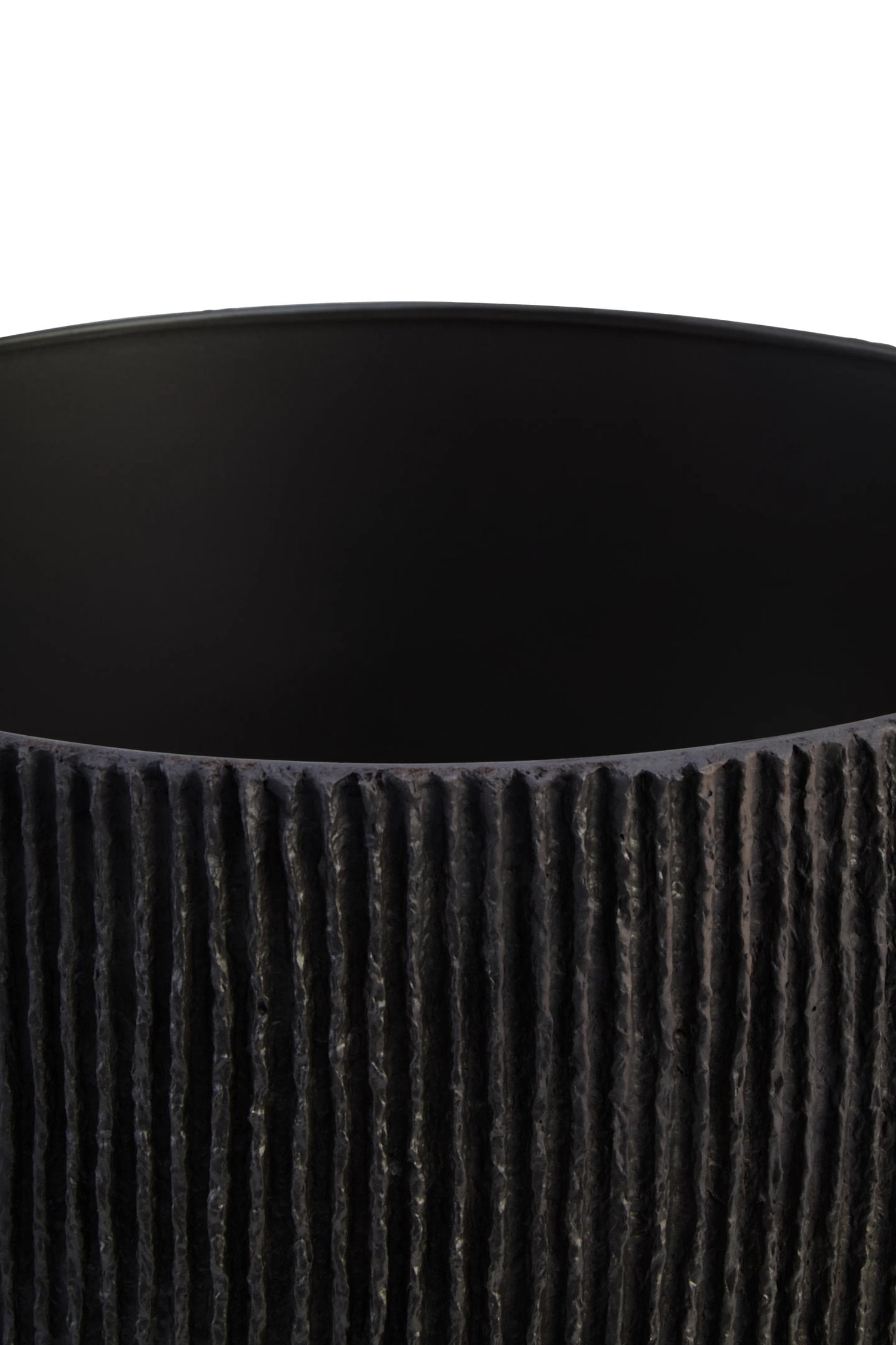 Folio Black Etched Linear Design Papier Mache Table Lamp