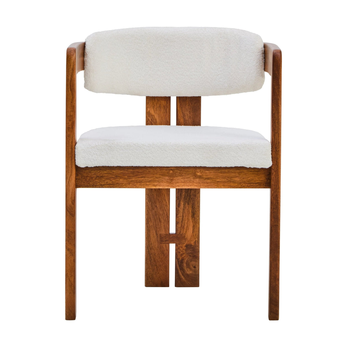 Tivoli Boucle Fabric & Mango Wood Dining Chair
