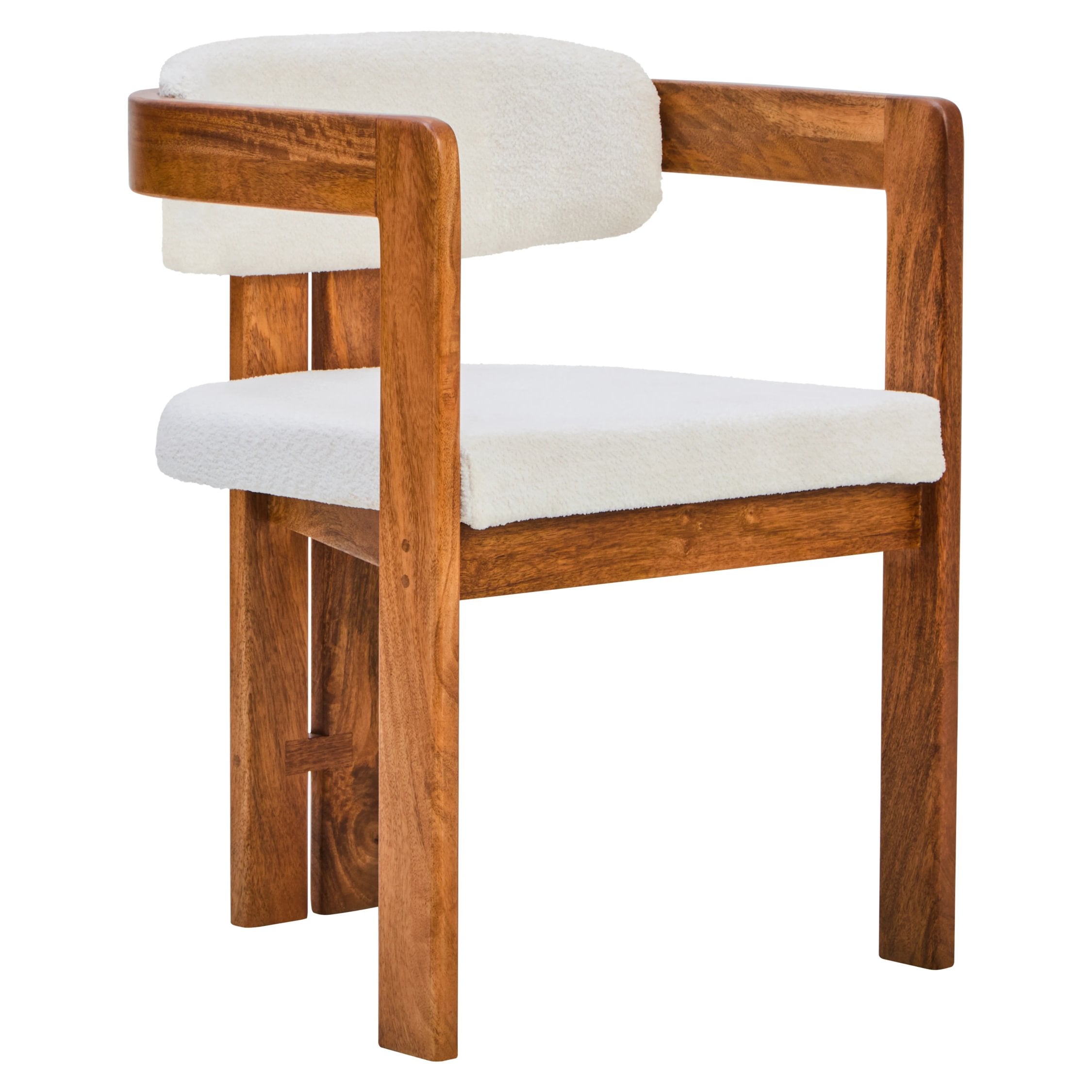 Tivoli Boucle Fabric & Mango Wood Dining Chair