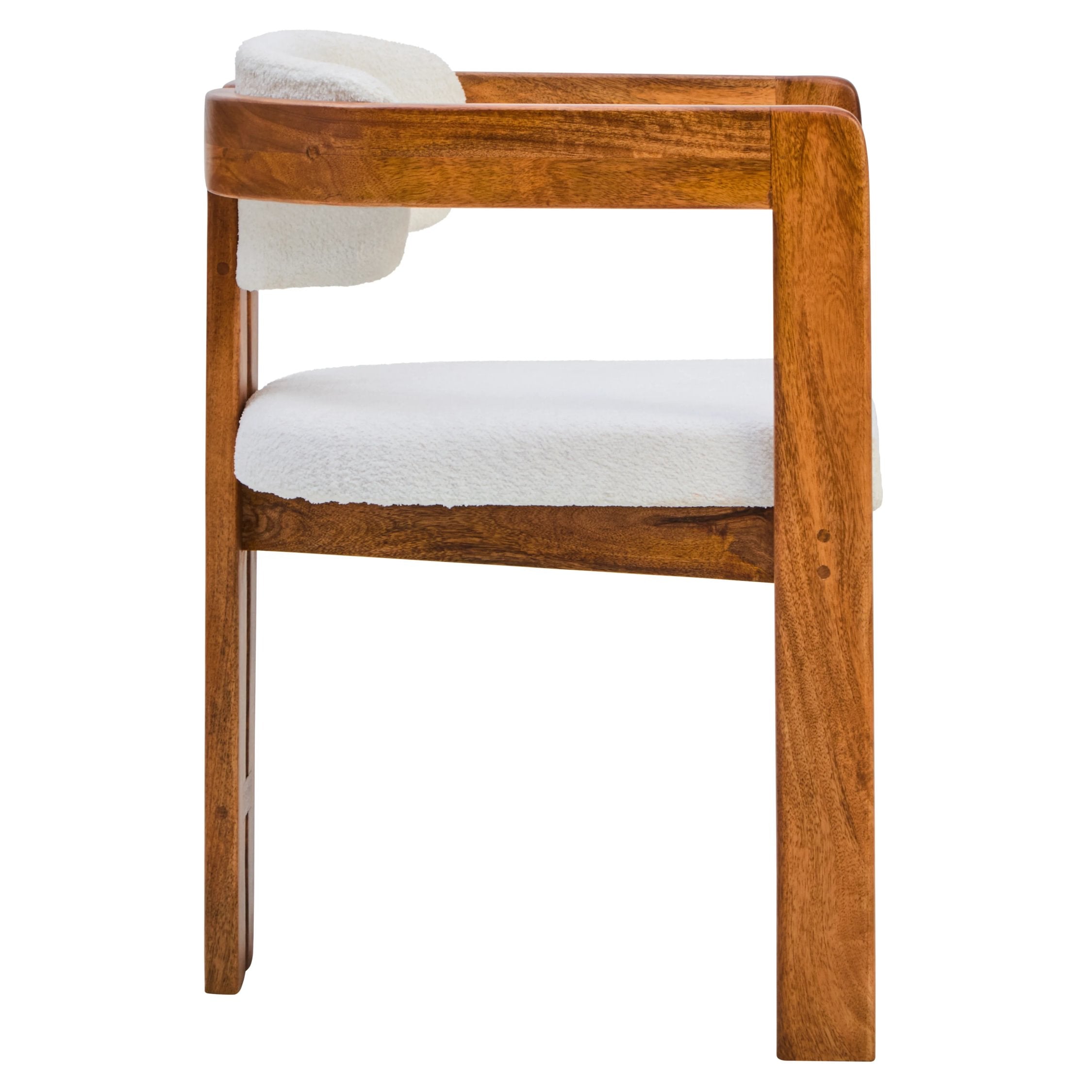Tivoli Boucle Fabric & Mango Wood Dining Chair