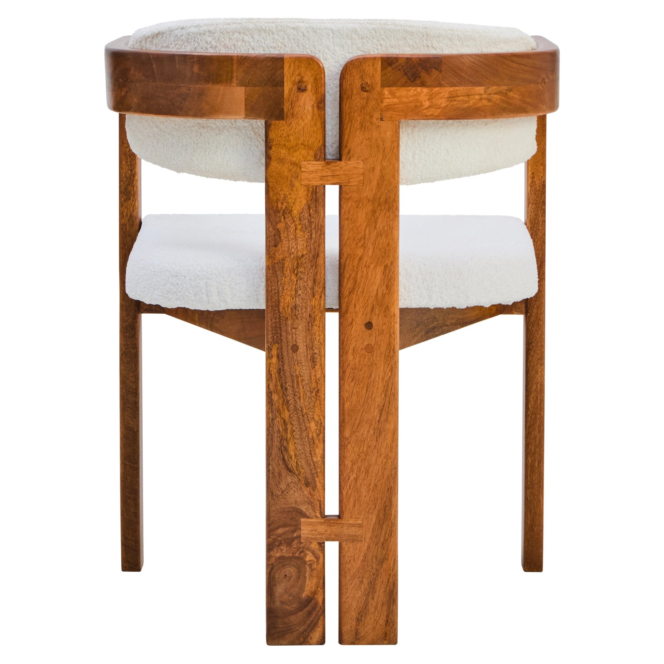 Tivoli Boucle Fabric & Mango Wood Dining Chair