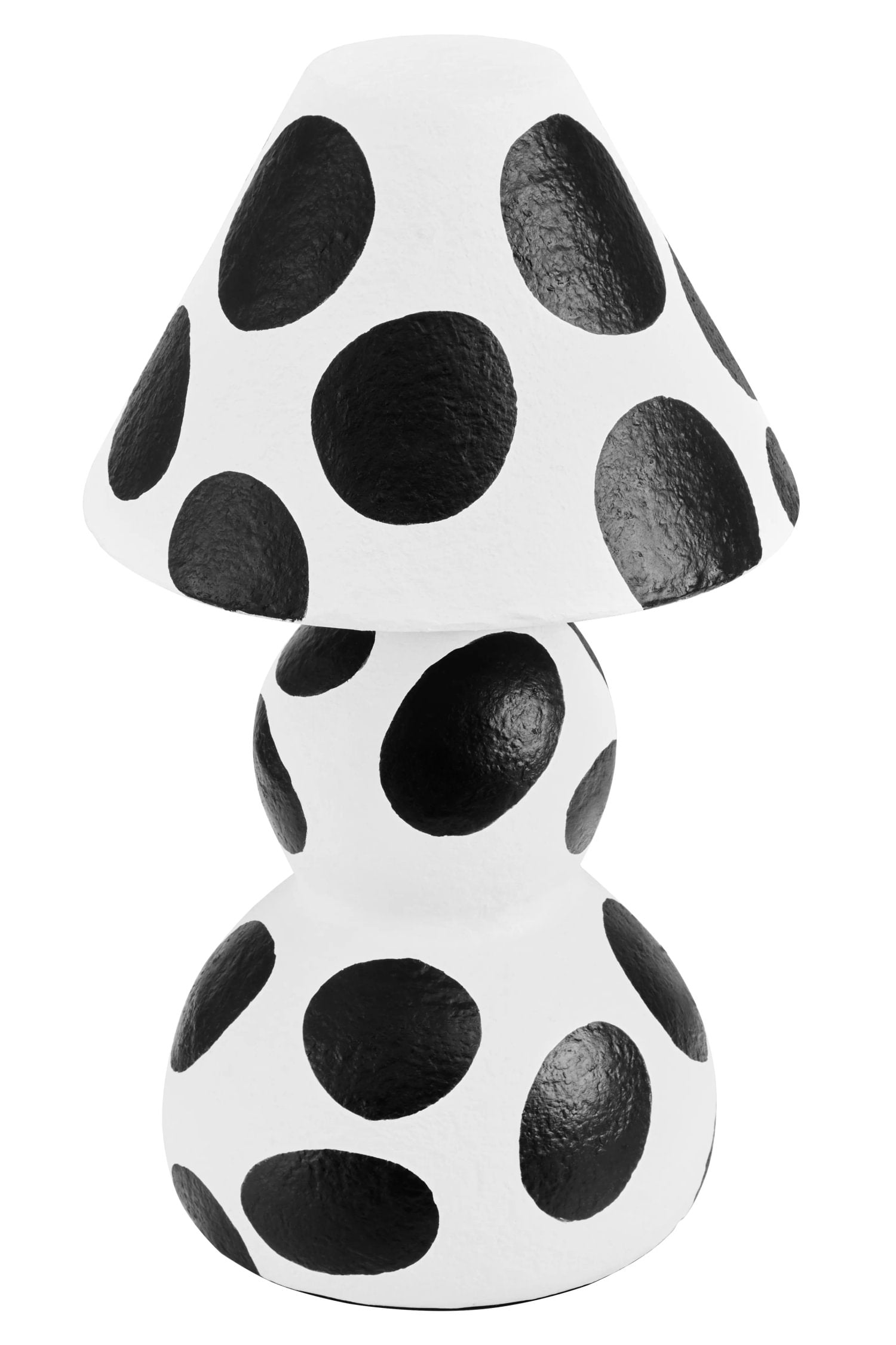 Folio Black & White Polka Dot Papier Mache Table Lamp