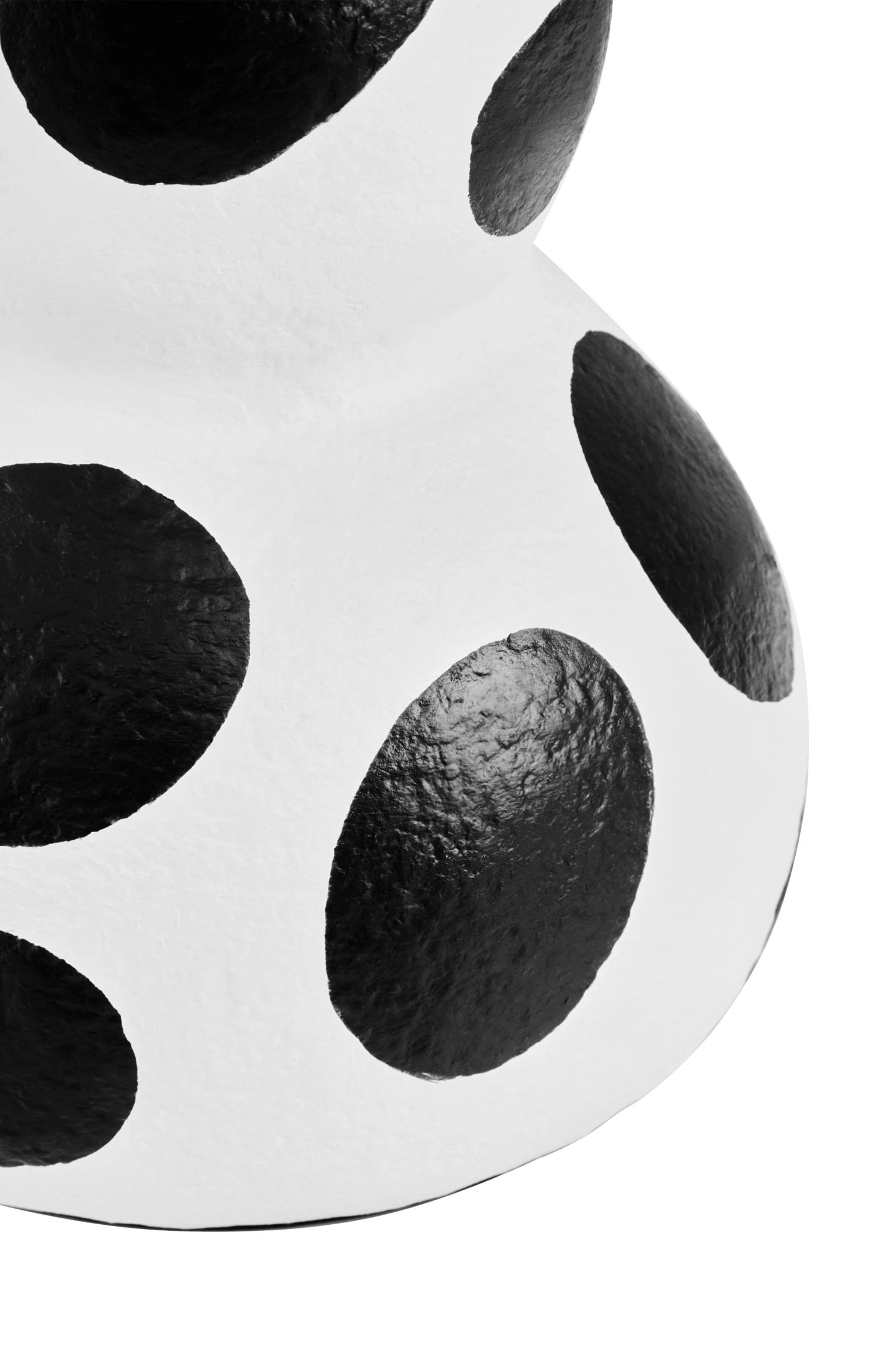 Folio Black & White Polka Dot Papier Mache Table Lamp