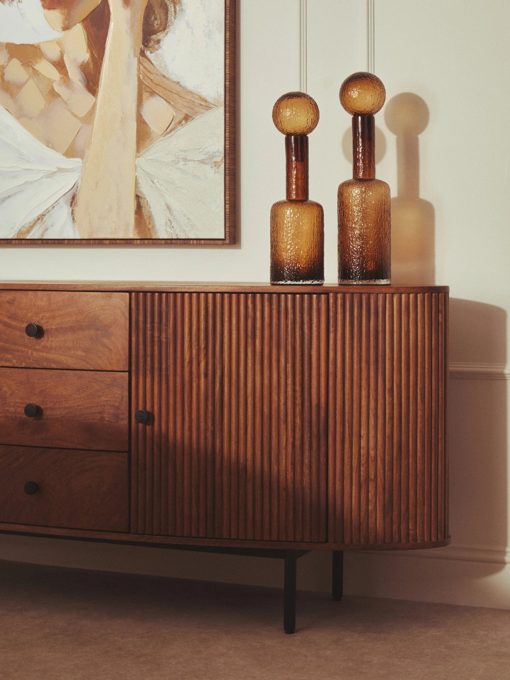 Tivoli Brown Mango Wood Oval Sideboard