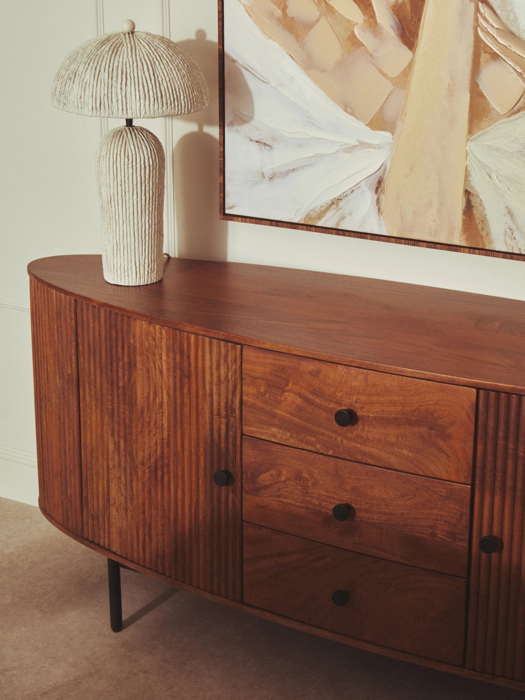 Tivoli Brown Mango Wood Oval Sideboard