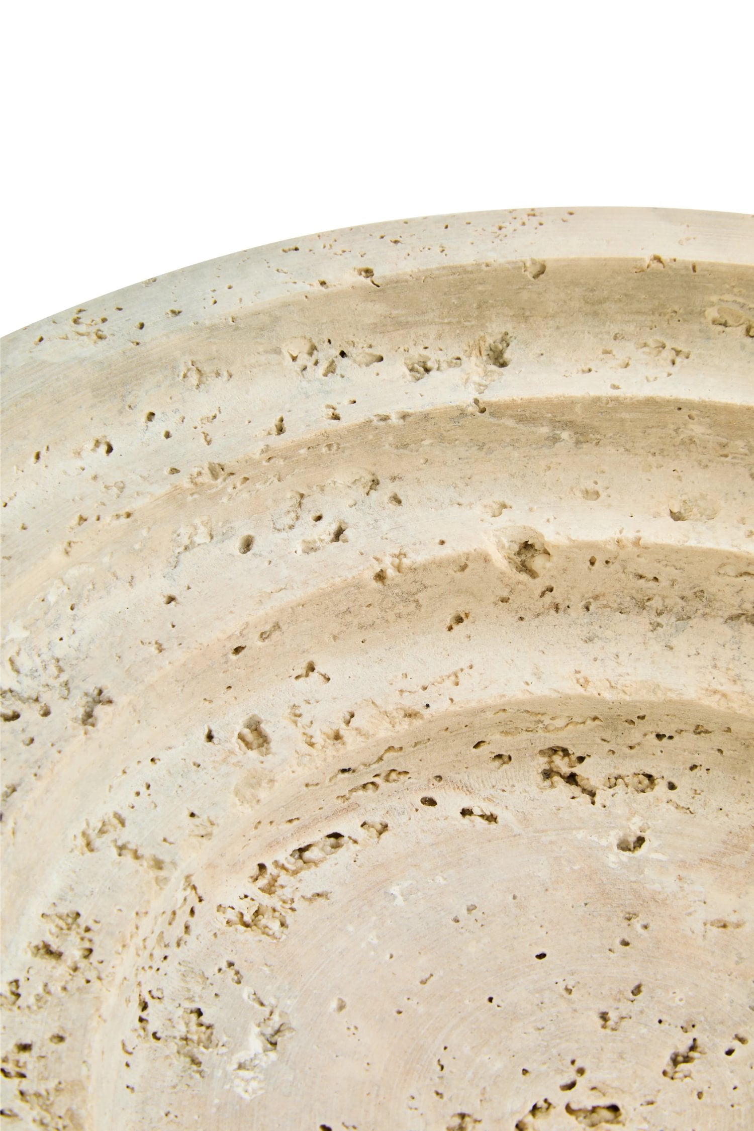 Terra Travertine Round Tapered Bowl