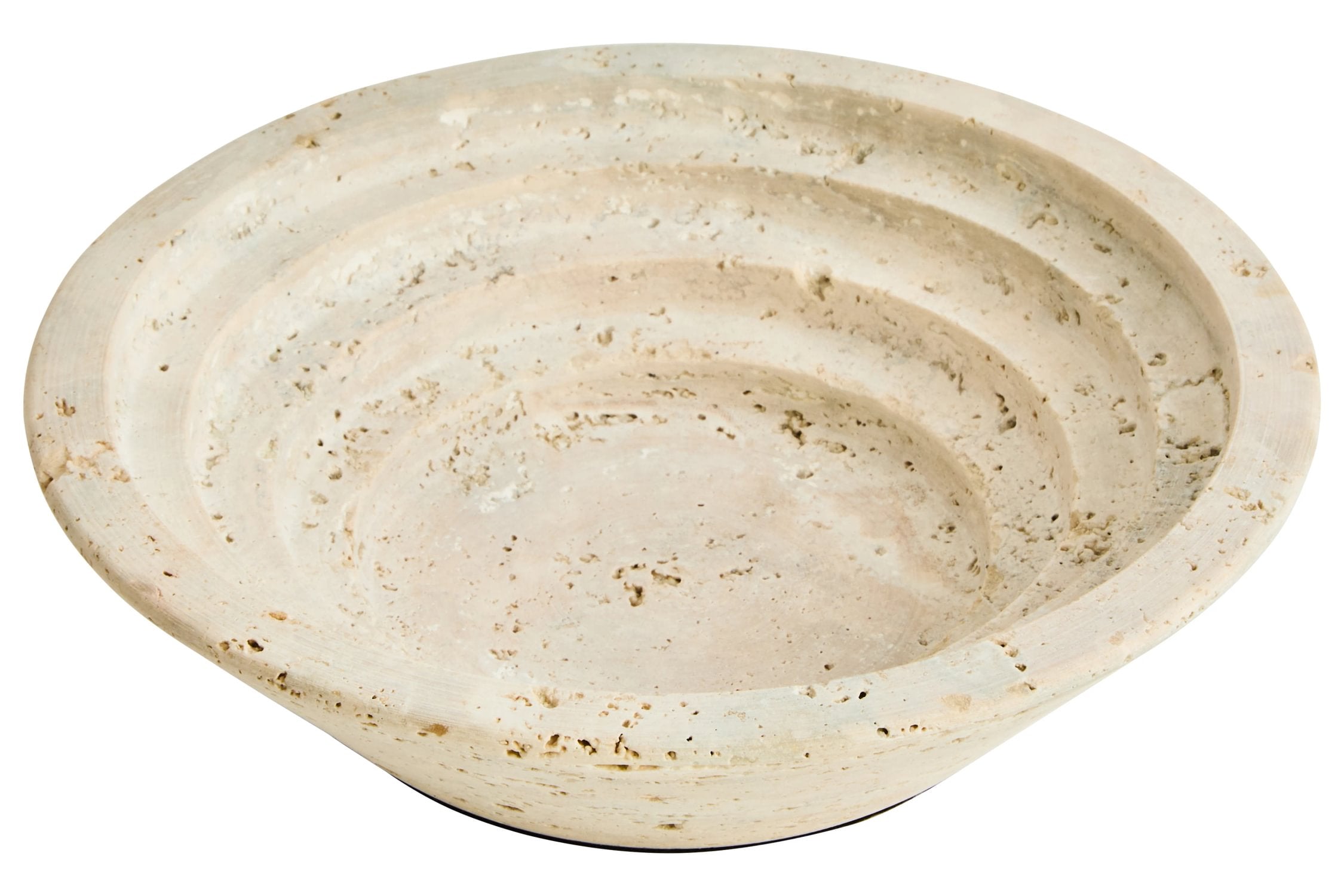 Terra Travertine Round Tapered Bowl