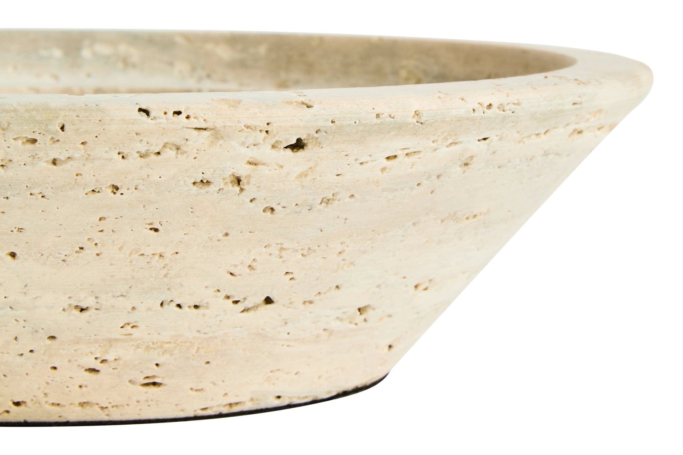 Terra Travertine Round Tapered Bowl