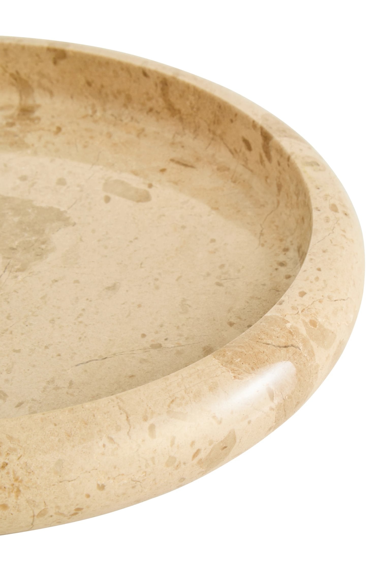 Palladio Cream Marble Round Tray
