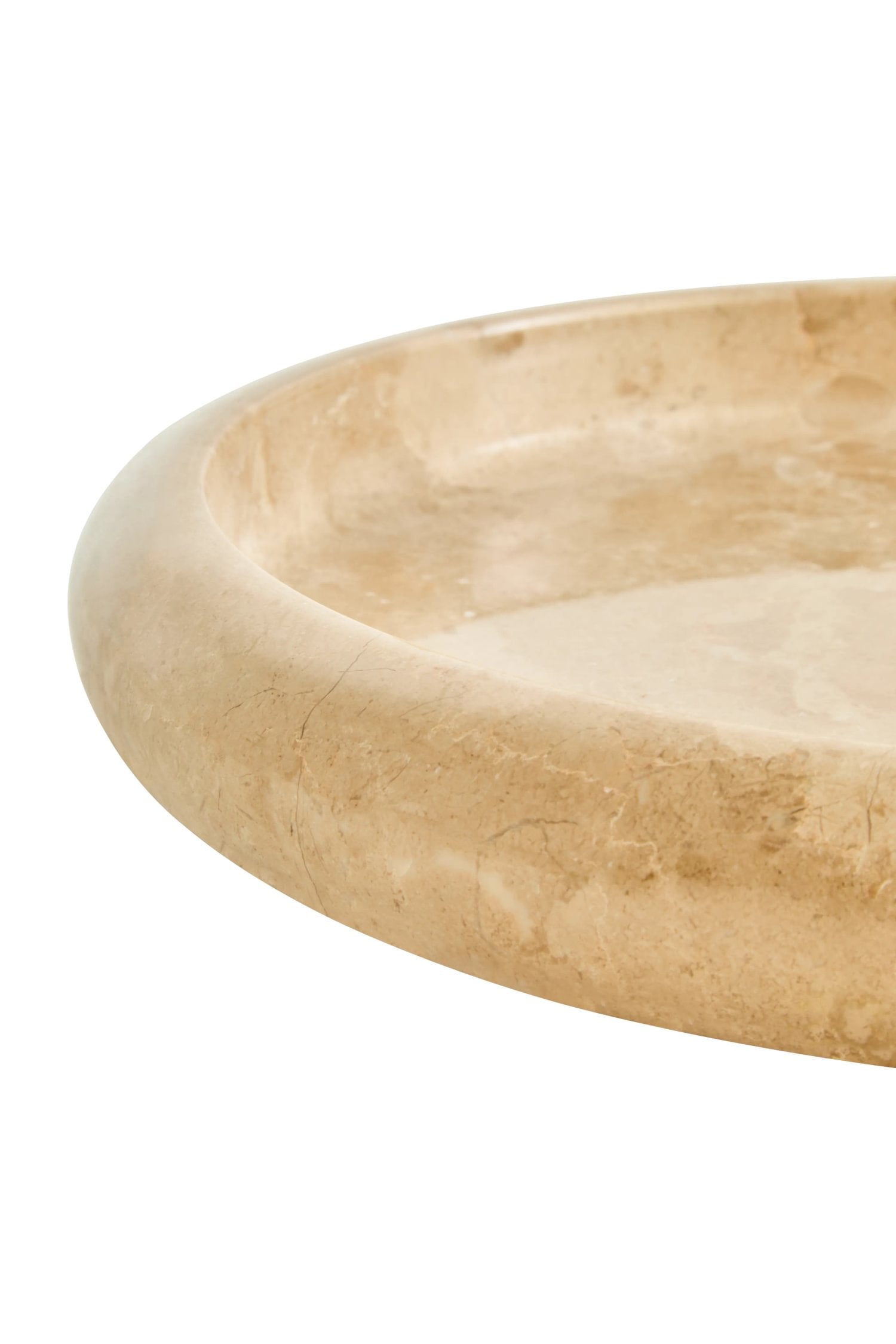 Palladio Cream Marble Round Tray