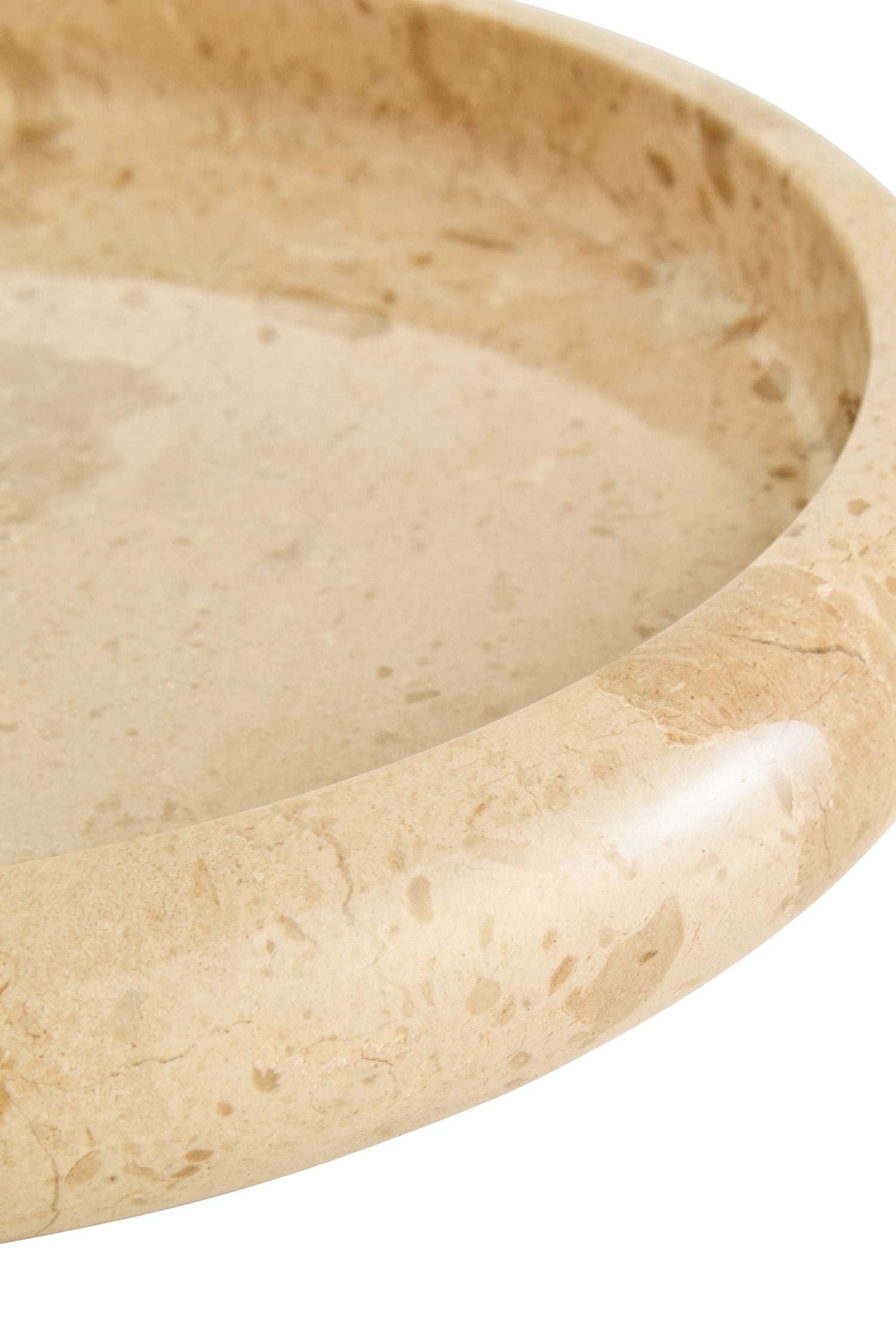 Palladio Cream Marble Round Tray