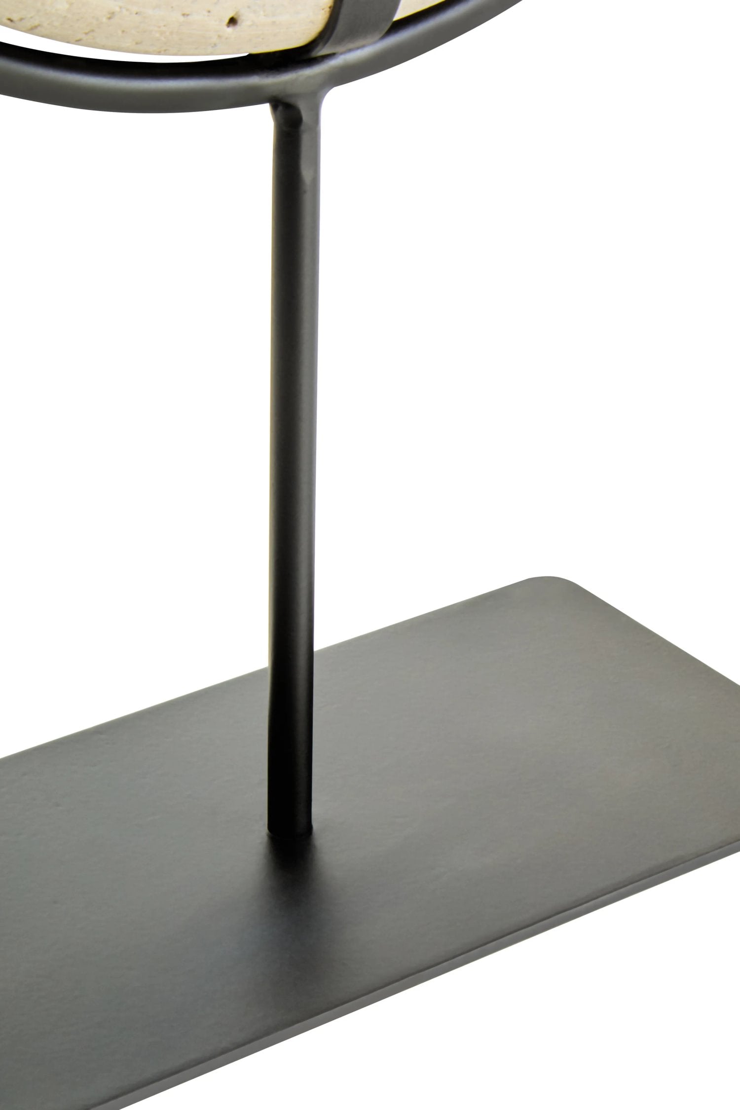 Terra Travertine Ring & Metal Stand Sculpture