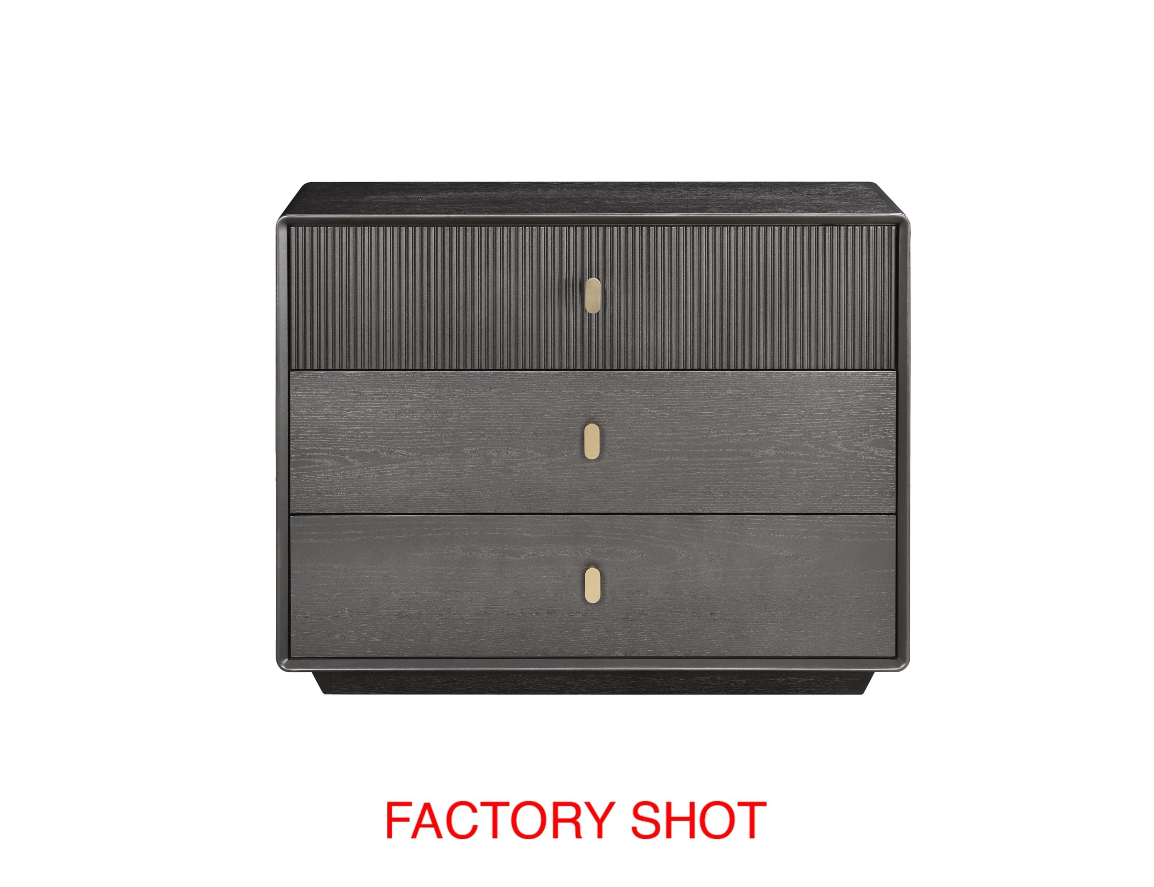 Eaton Brown Grey 3 Drawer Chest of Drawers