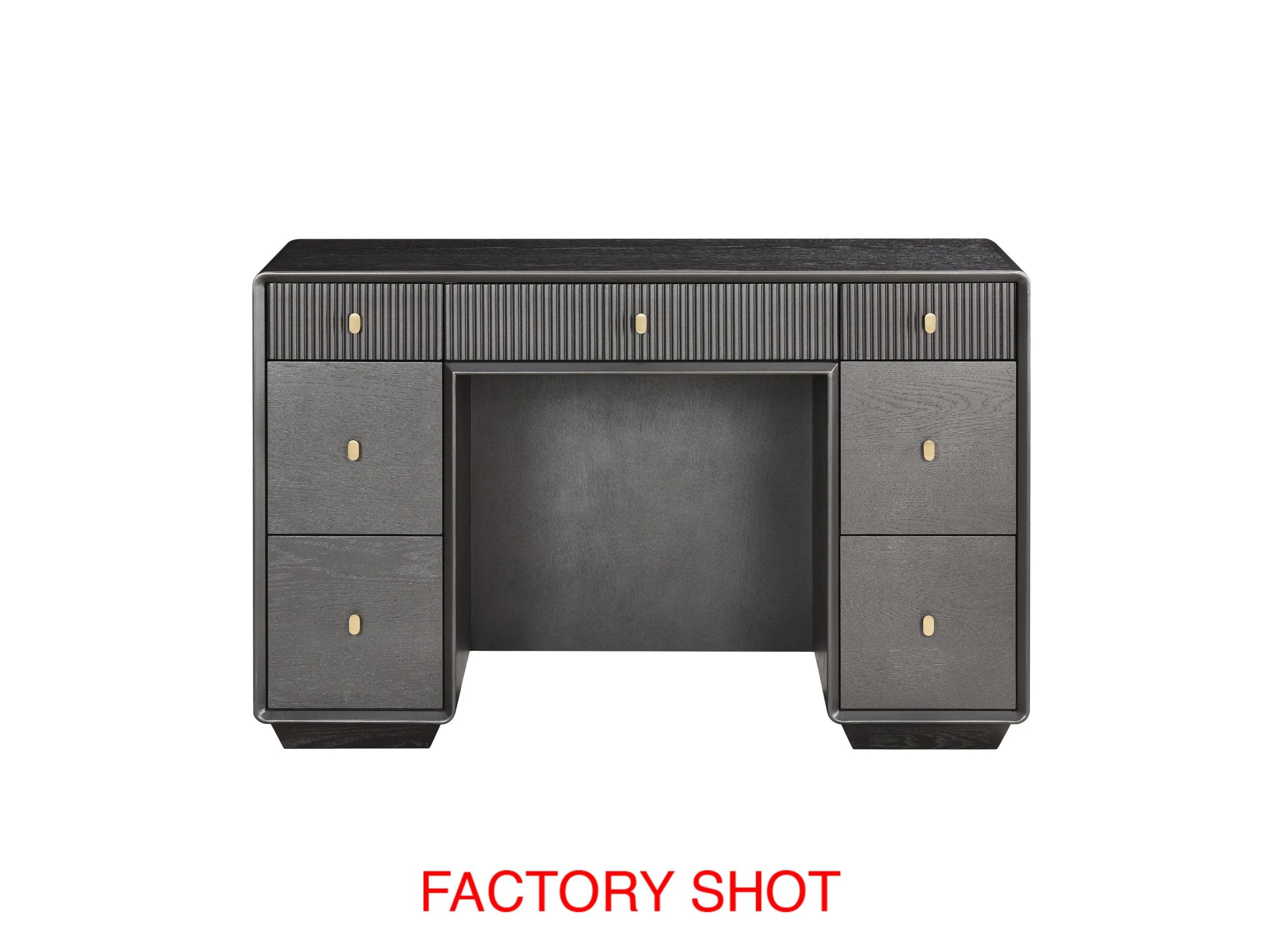 Eaton Brown Grey 7 Drawer Dressing Table