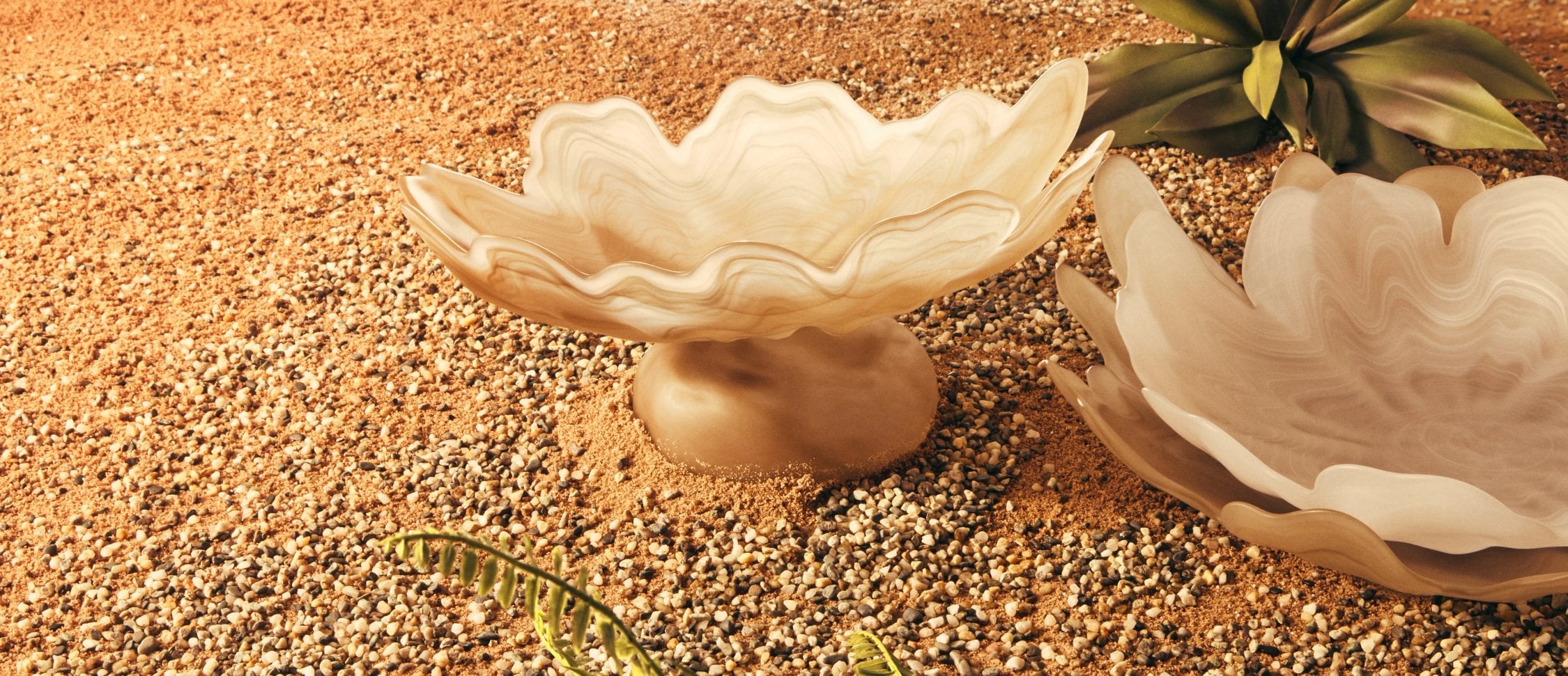 Flume Fluted White Glass Plate