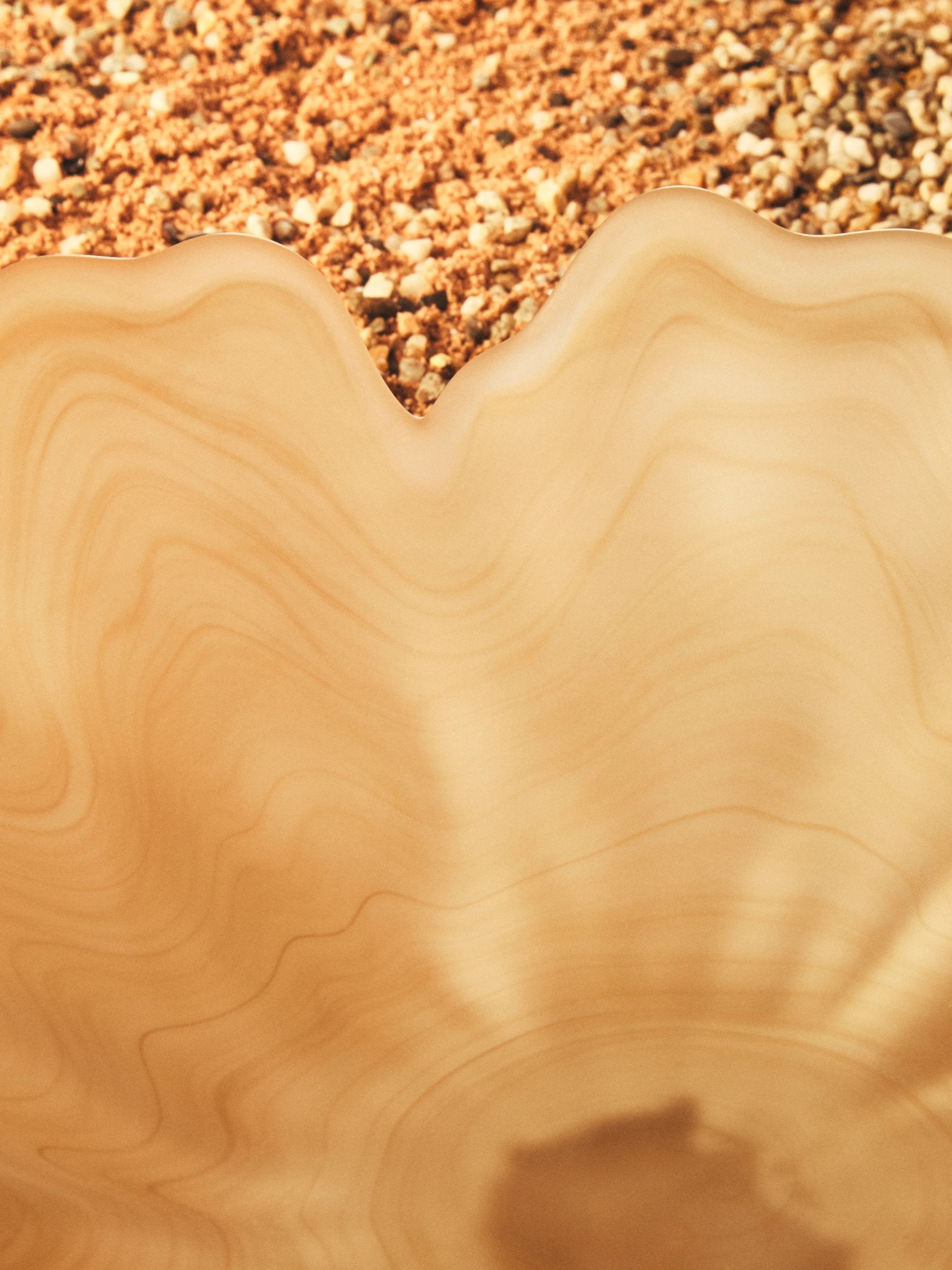 Flume Natural Fluted Glass Plate