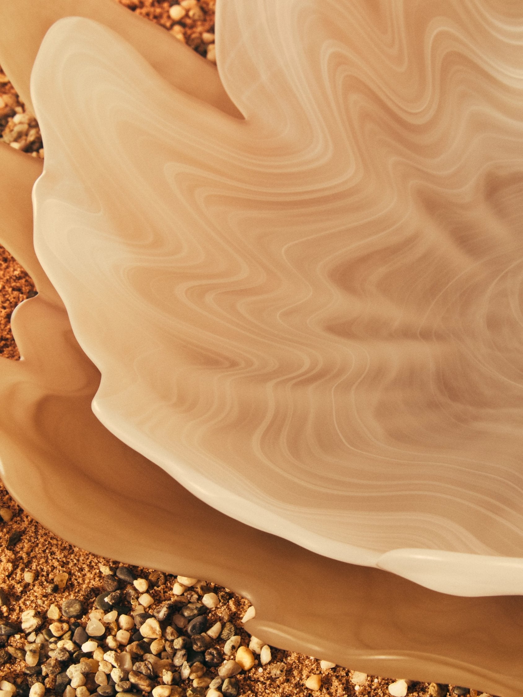 Flume Natural Fluted Glass Plate