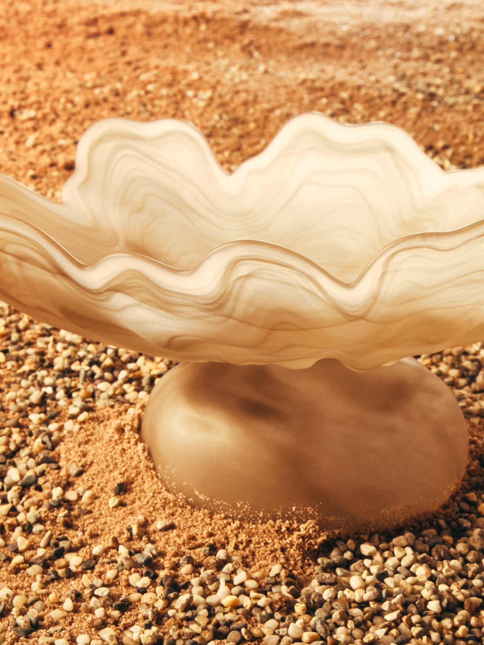Flume Natural Fluted Glass Pedestal Bowl