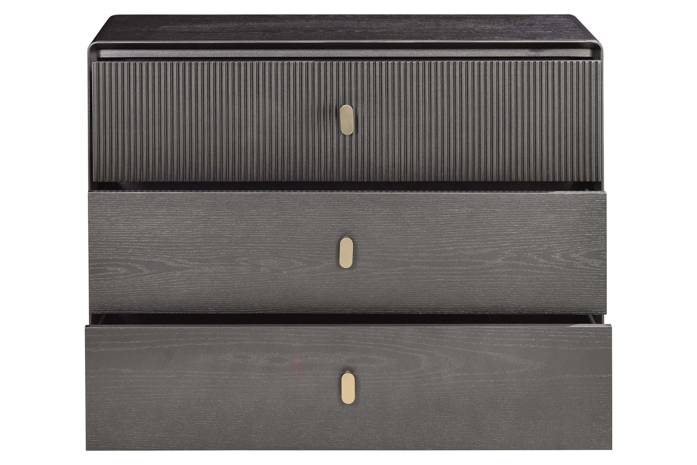 Eaton Brown Grey 3 Drawer Chest of Drawers