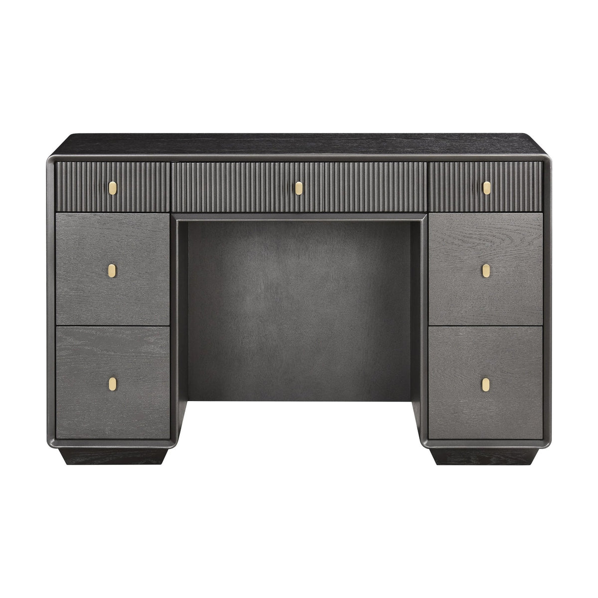 Eaton Brown Grey 7 Drawer Dressing Table