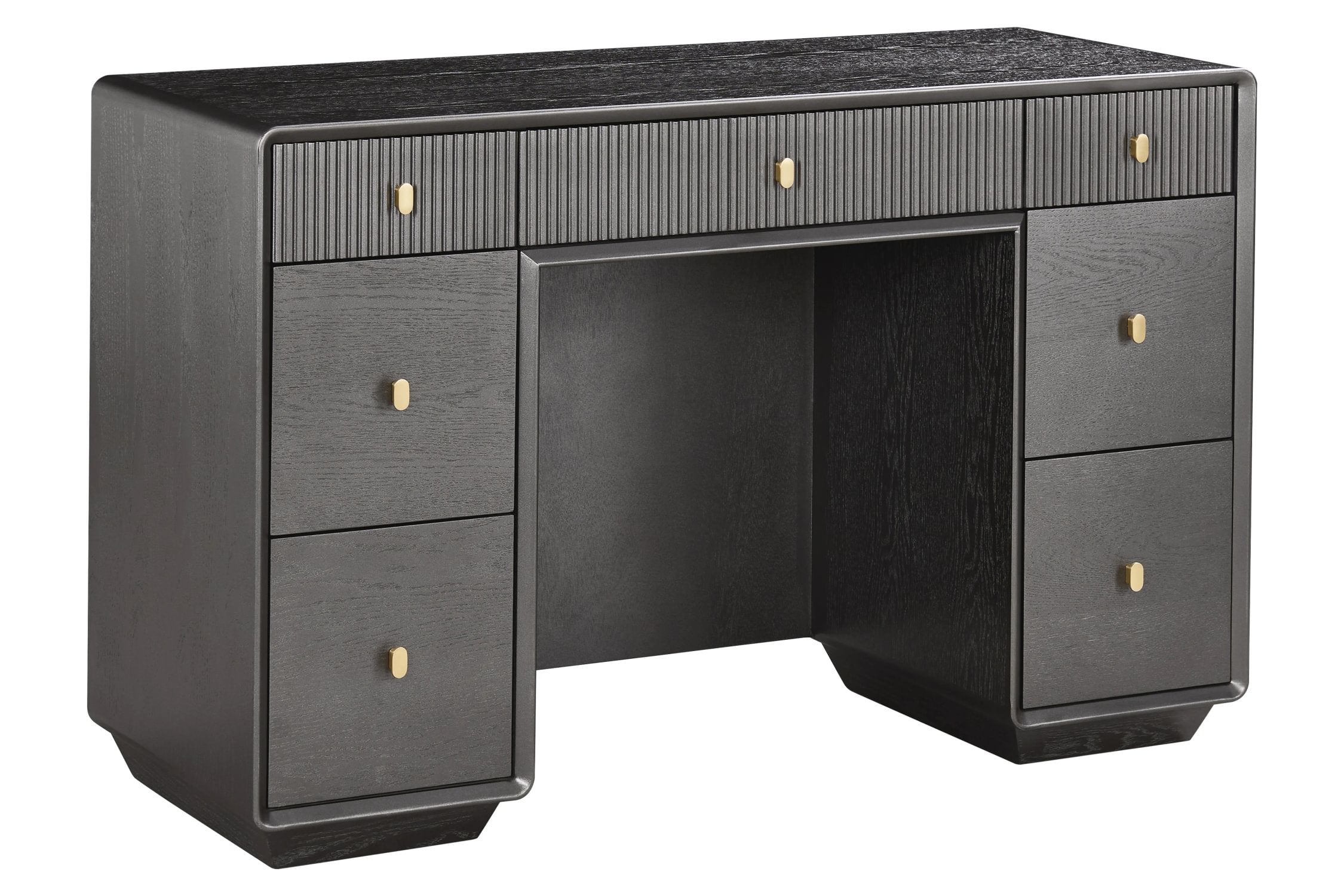 Eaton Brown Grey 7 Drawer Dressing Table