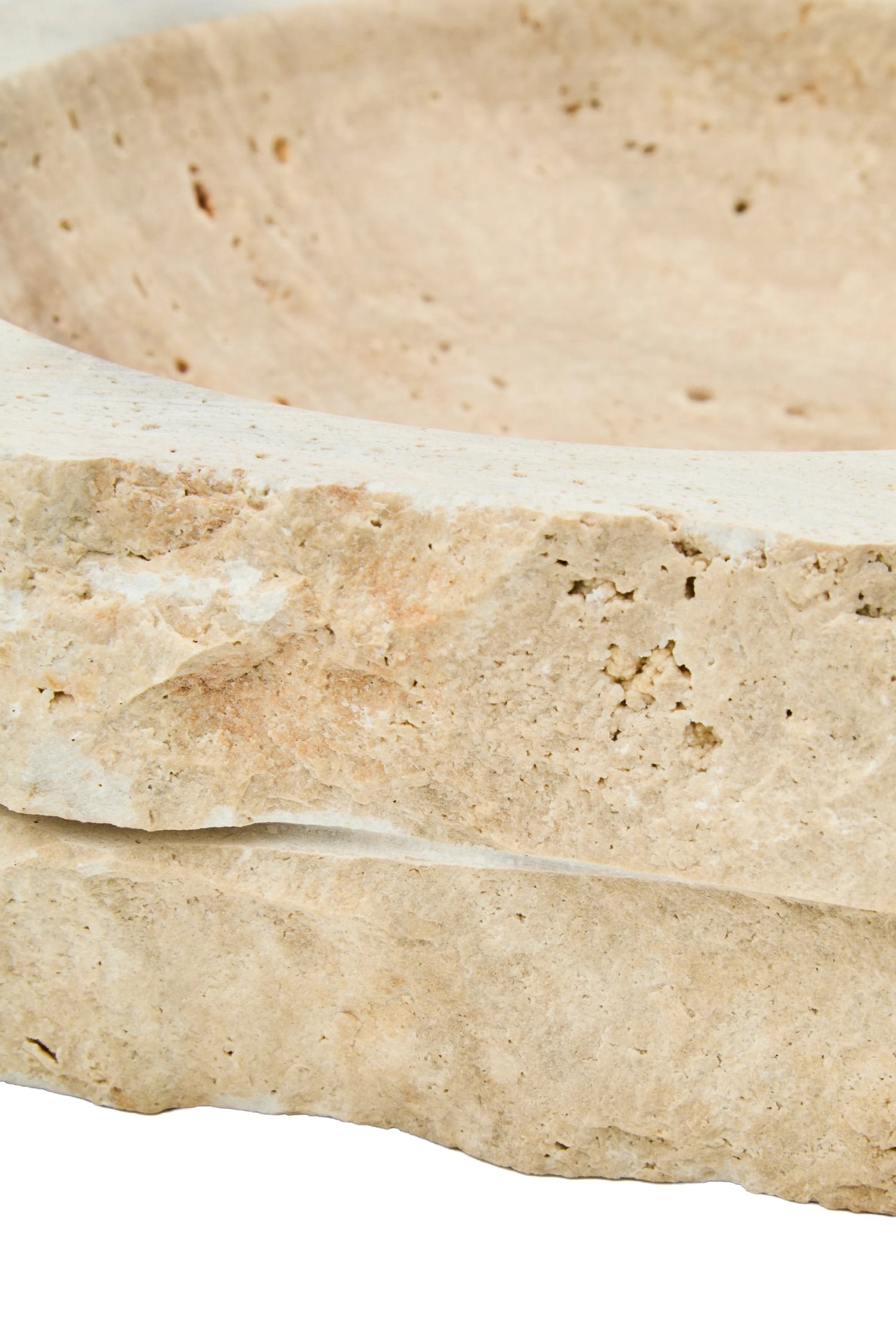 Terra Travertine Rough Edge Square Bowl