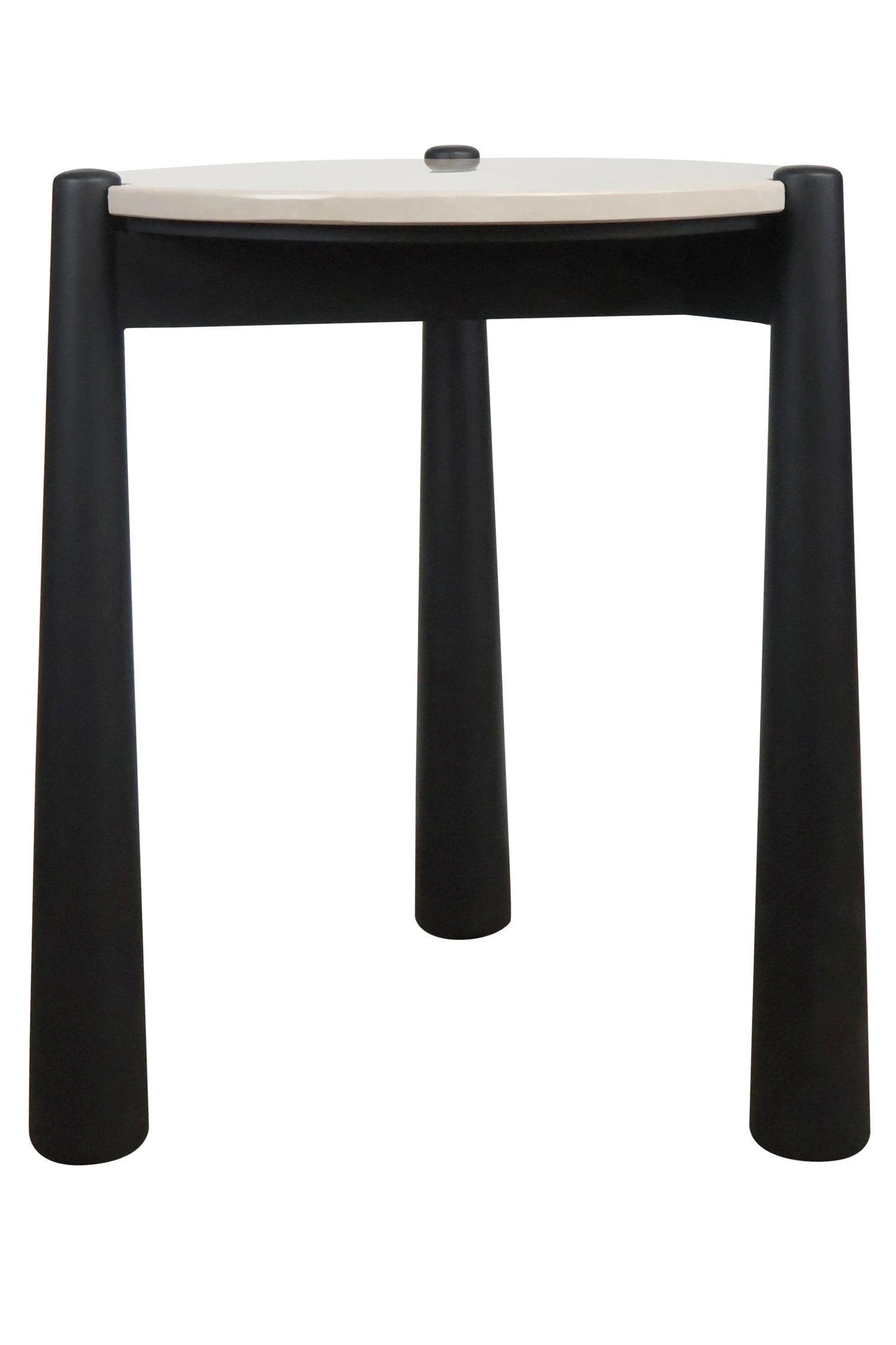 Portico Cream Marble Top & Mango Wood Side Table