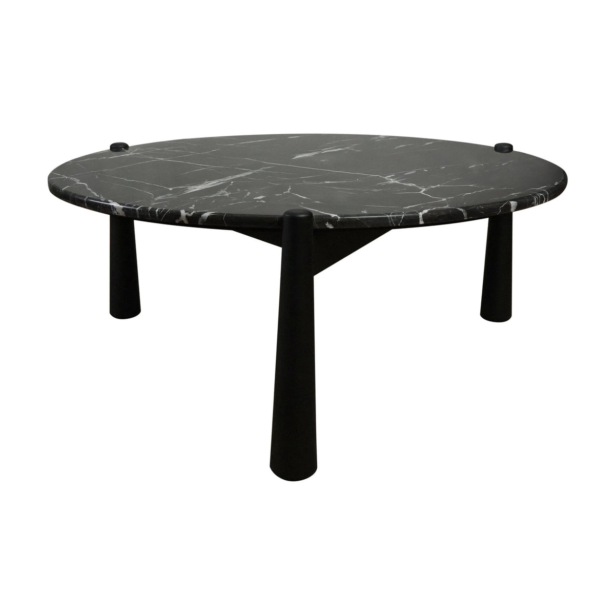 Portico Black & White Marble Top Mango Wood Coffee Table