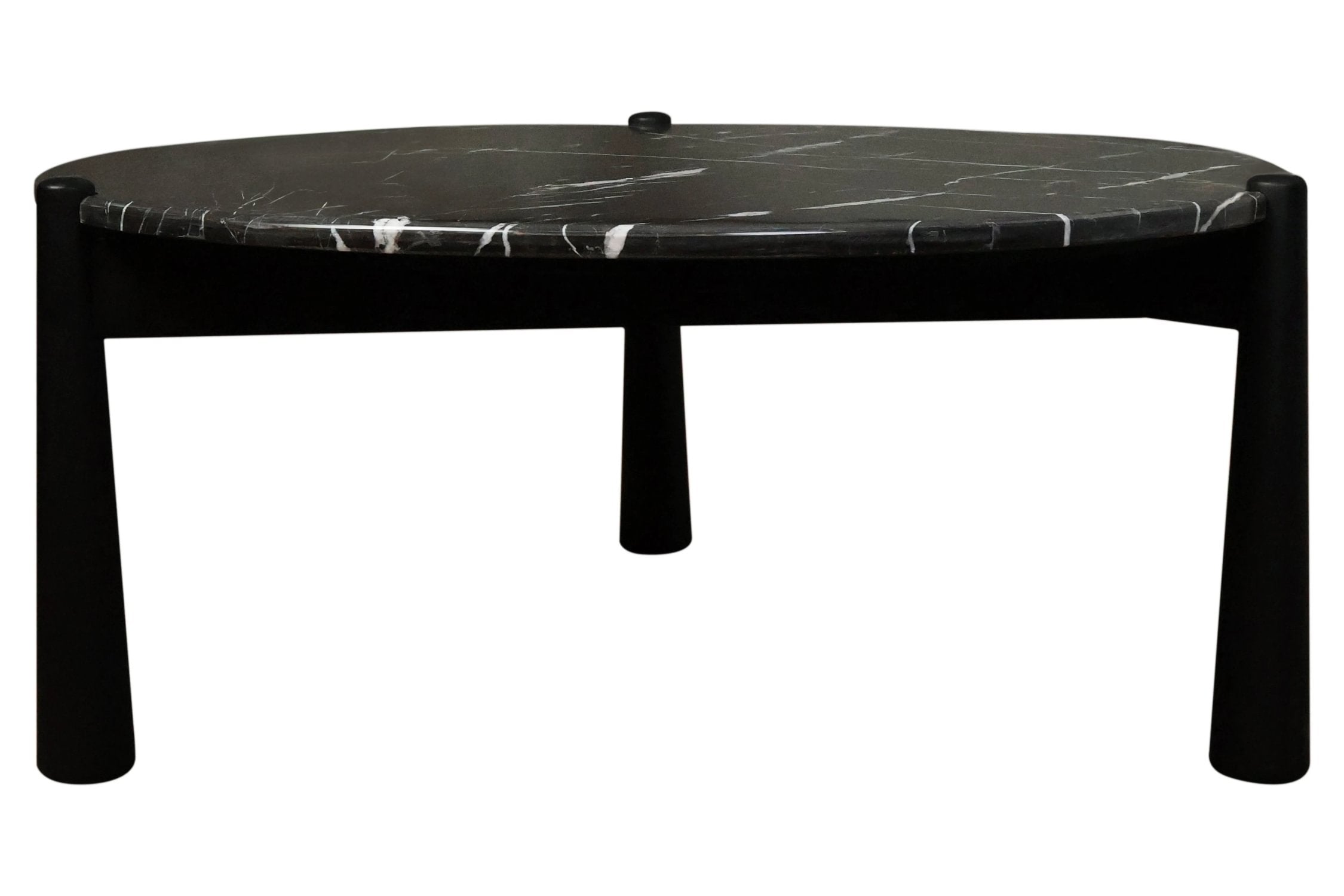 Portico Black & White Marble Top Mango Wood Coffee Table