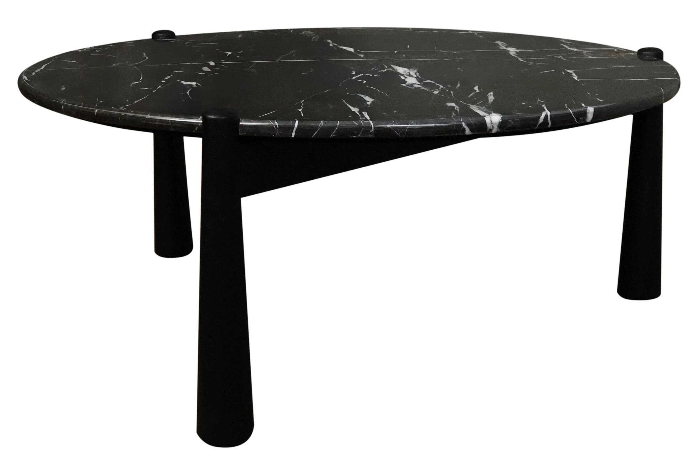 Portico Black & White Marble Top Mango Wood Coffee Table