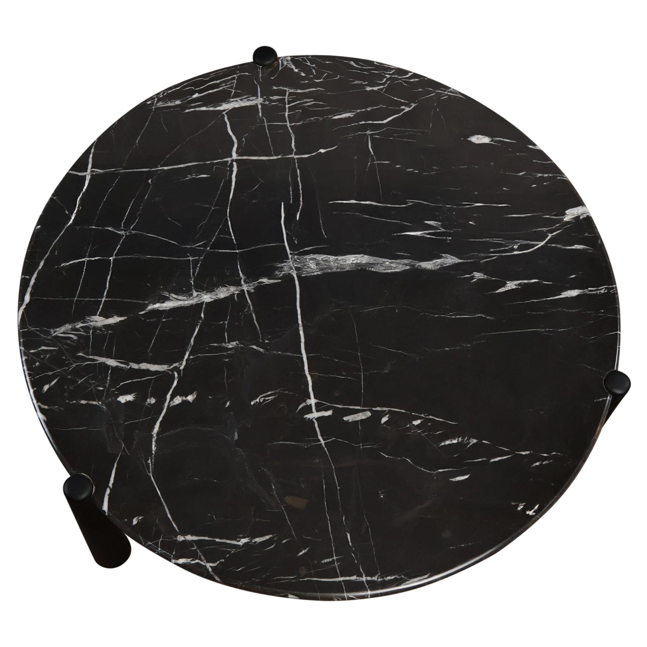 Portico Black & White Marble Top Mango Wood Coffee Table