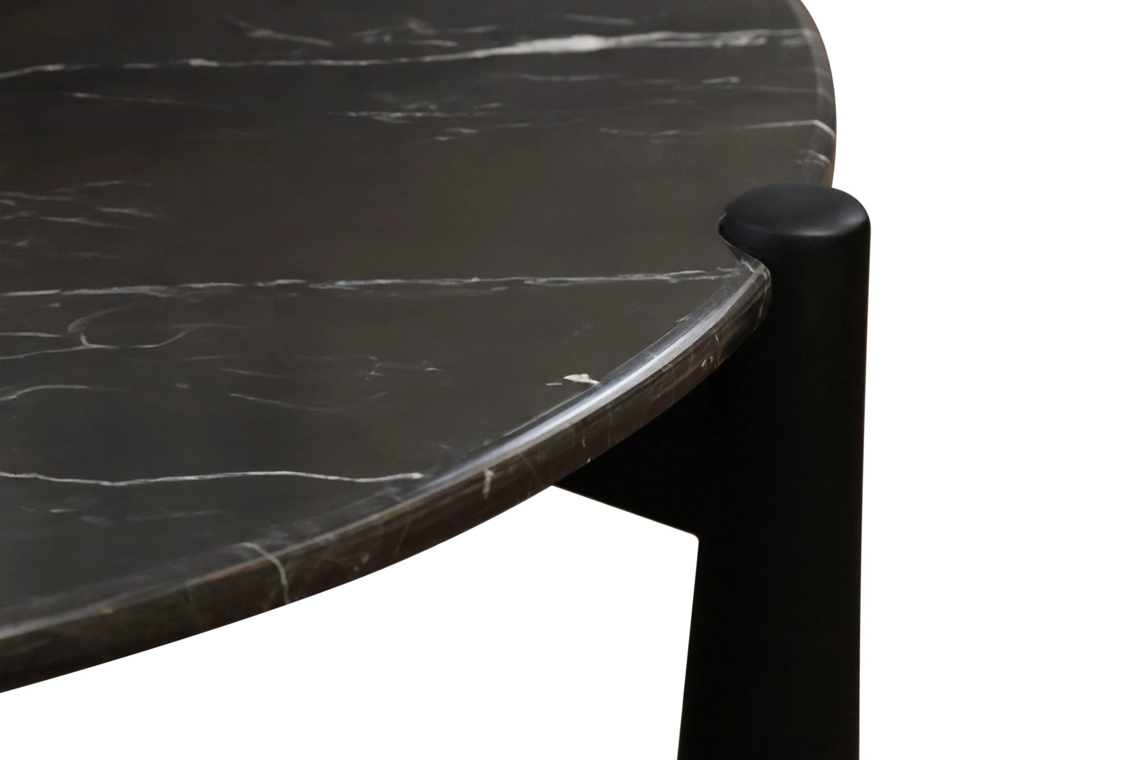 Portico Black & White Marble Top Mango Wood Coffee Table