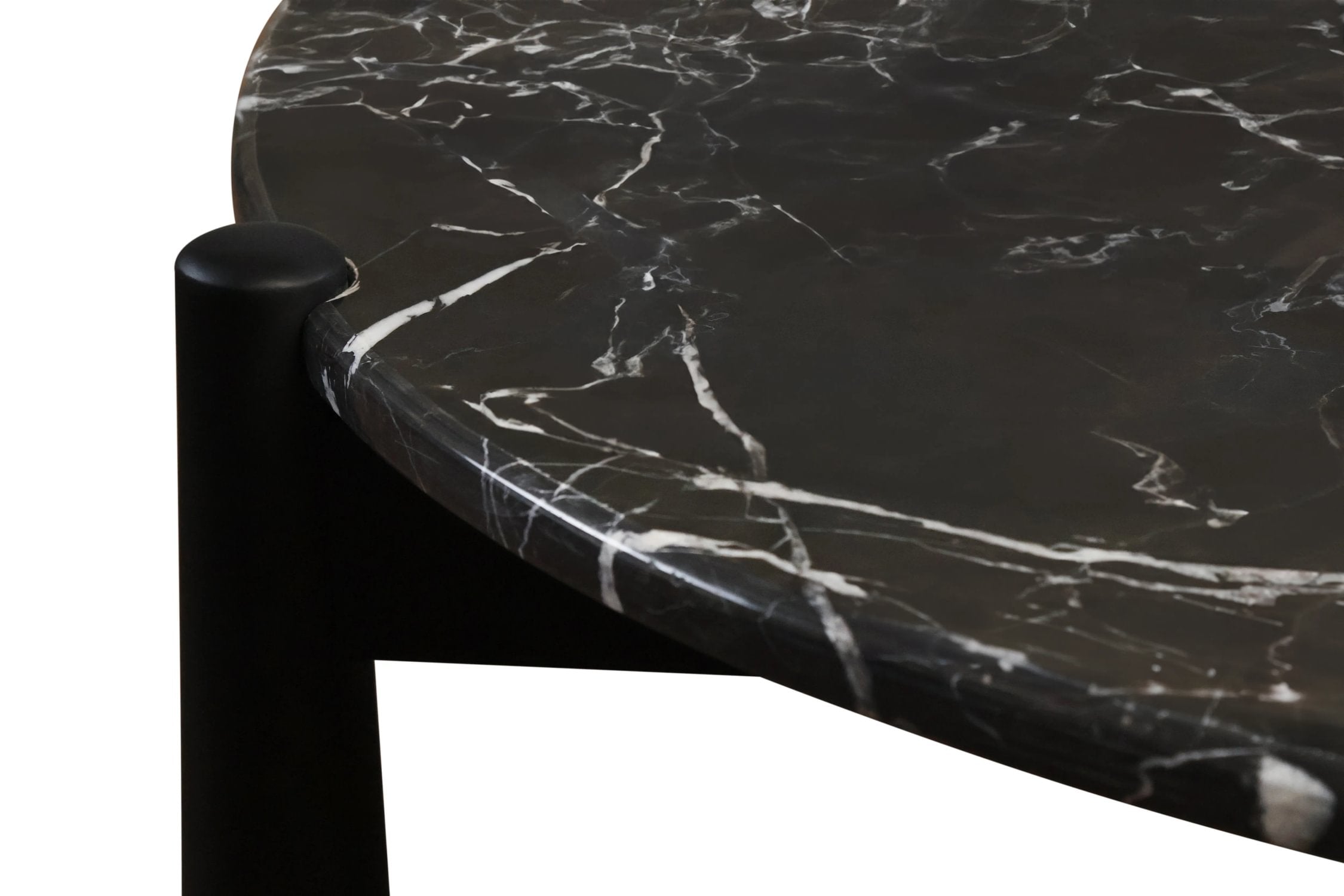 Portico Black & White Marble Top Mango Wood Coffee Table