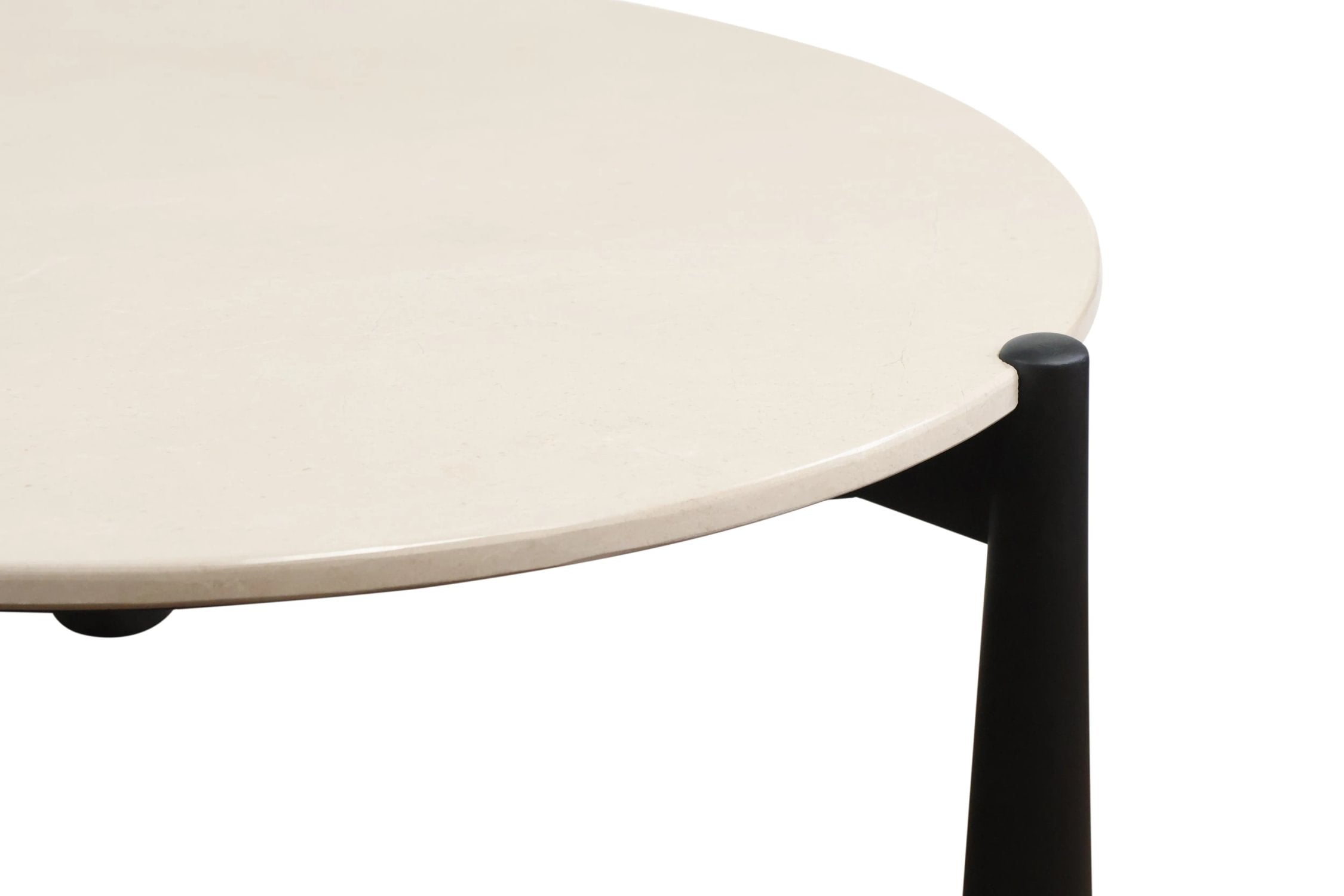 Portico Cream Marble Top & Black Mango Wood Coffee Table