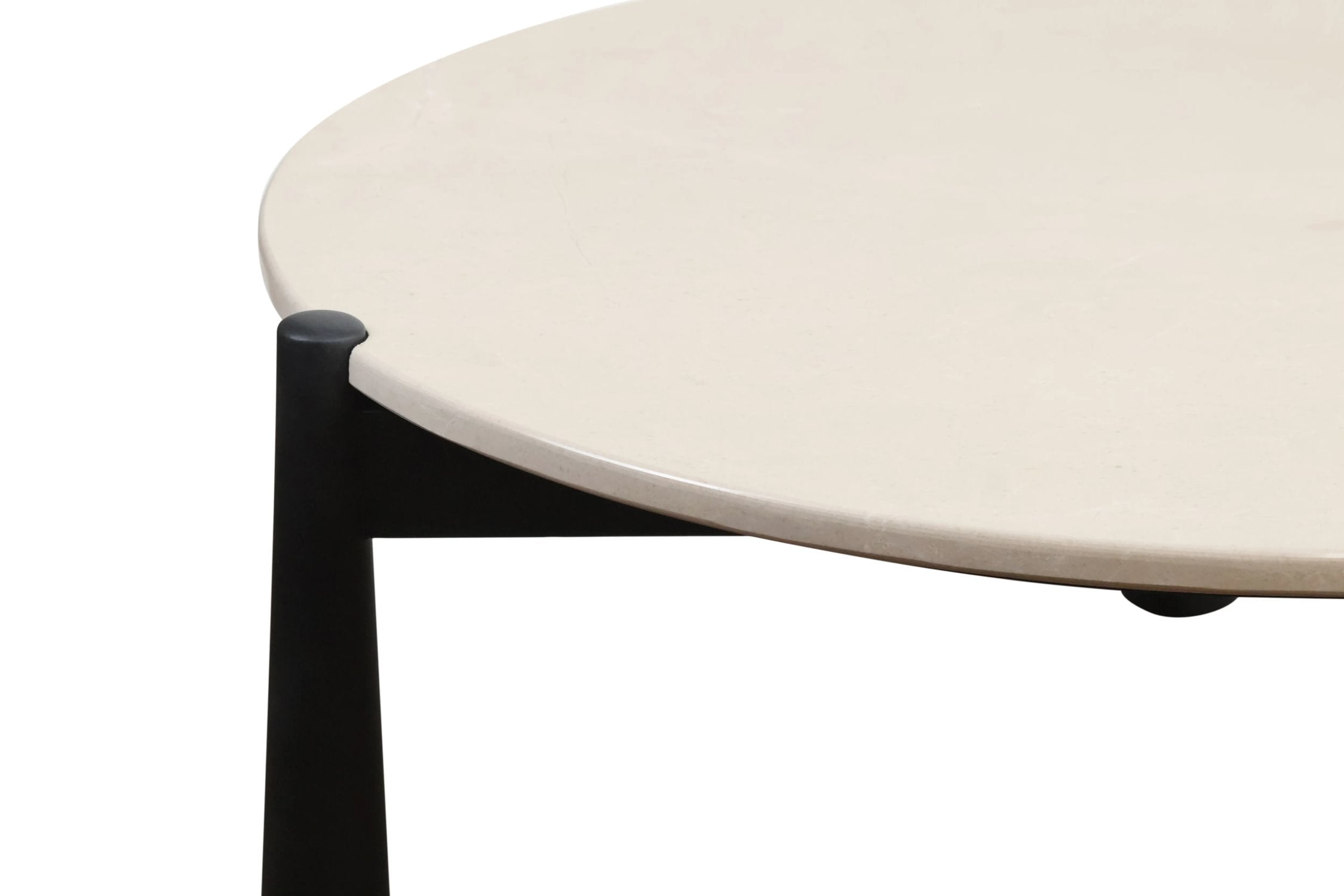 Portico Cream Marble Top & Black Mango Wood Coffee Table