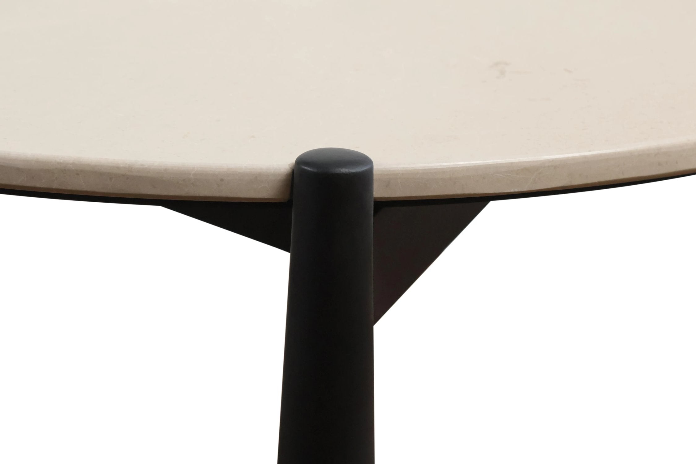 Portico Cream Marble Top & Black Mango Wood Coffee Table